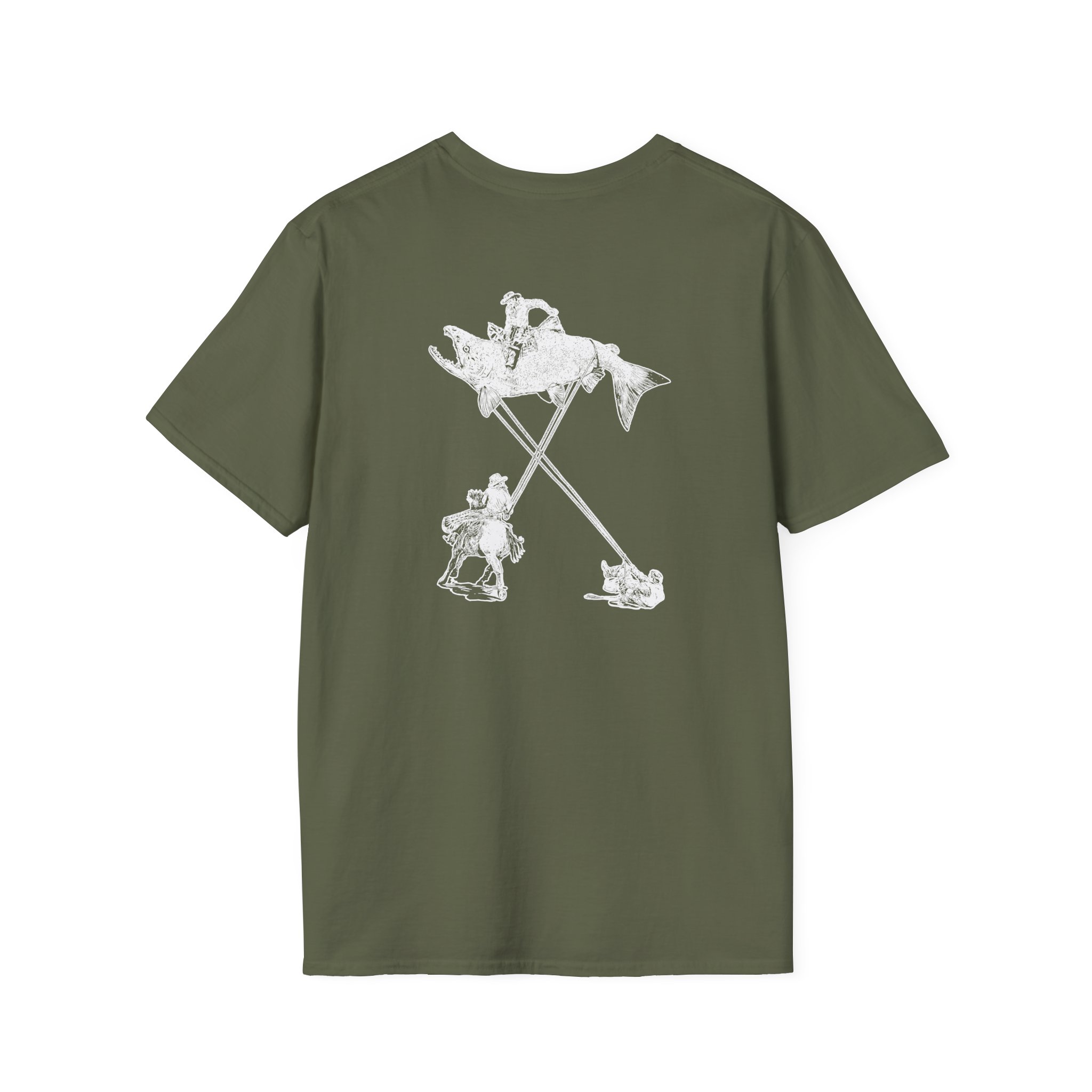 The Take Charcoal Salmon Rodeo Unisex Softstyle T-Shirt