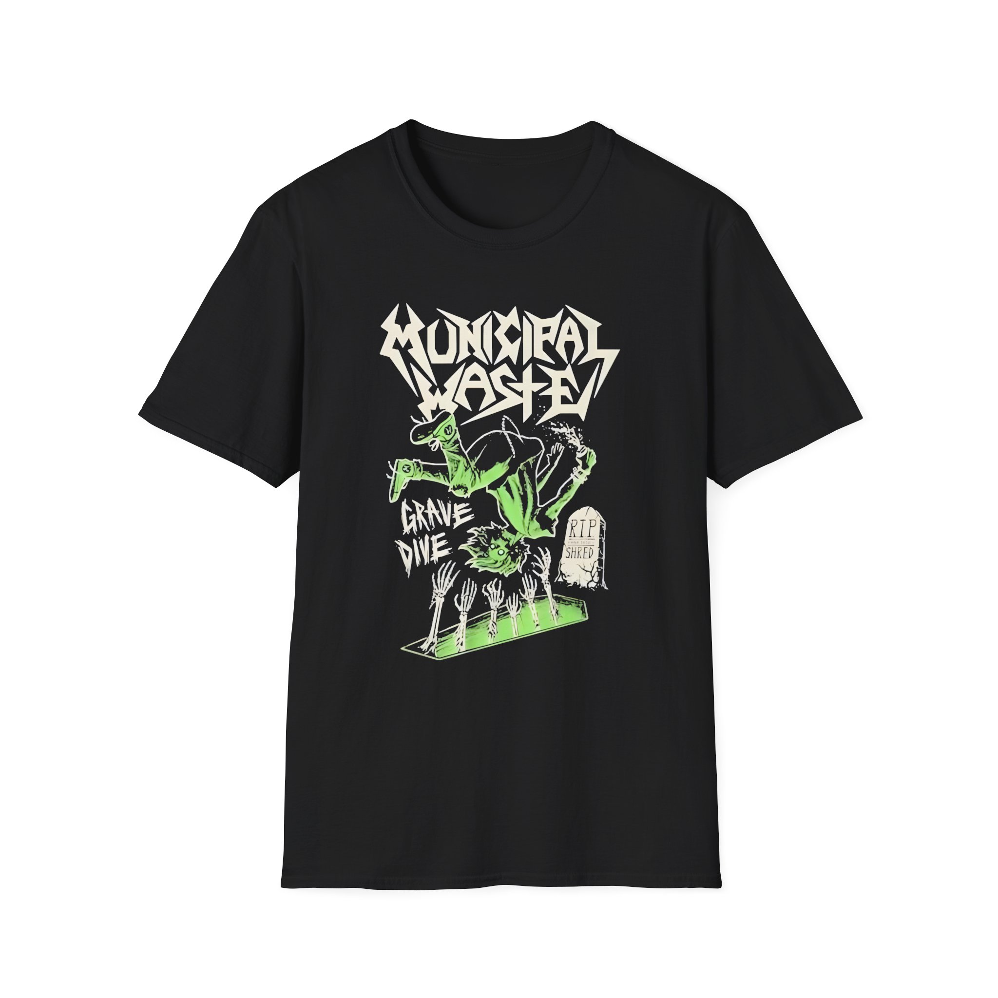Municipal Waste Glow Grave Dive Unisex Softstyle T-Shirt