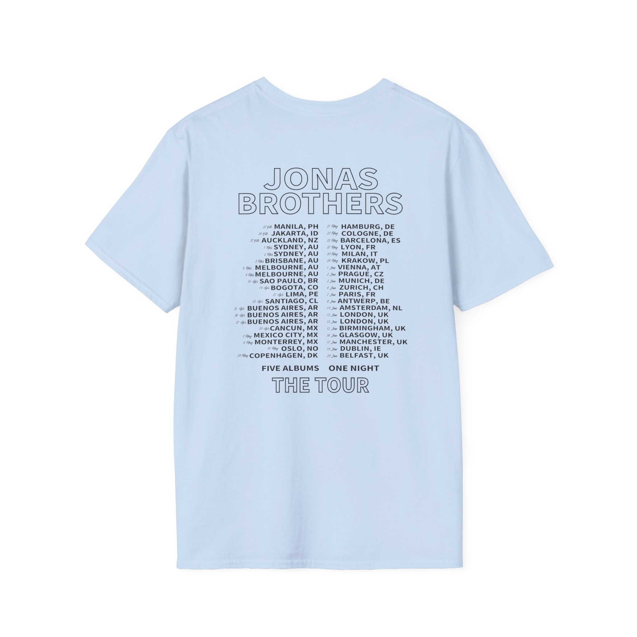 Jonas Brothers 5 Albums Unisex Softstyle T-Shirt