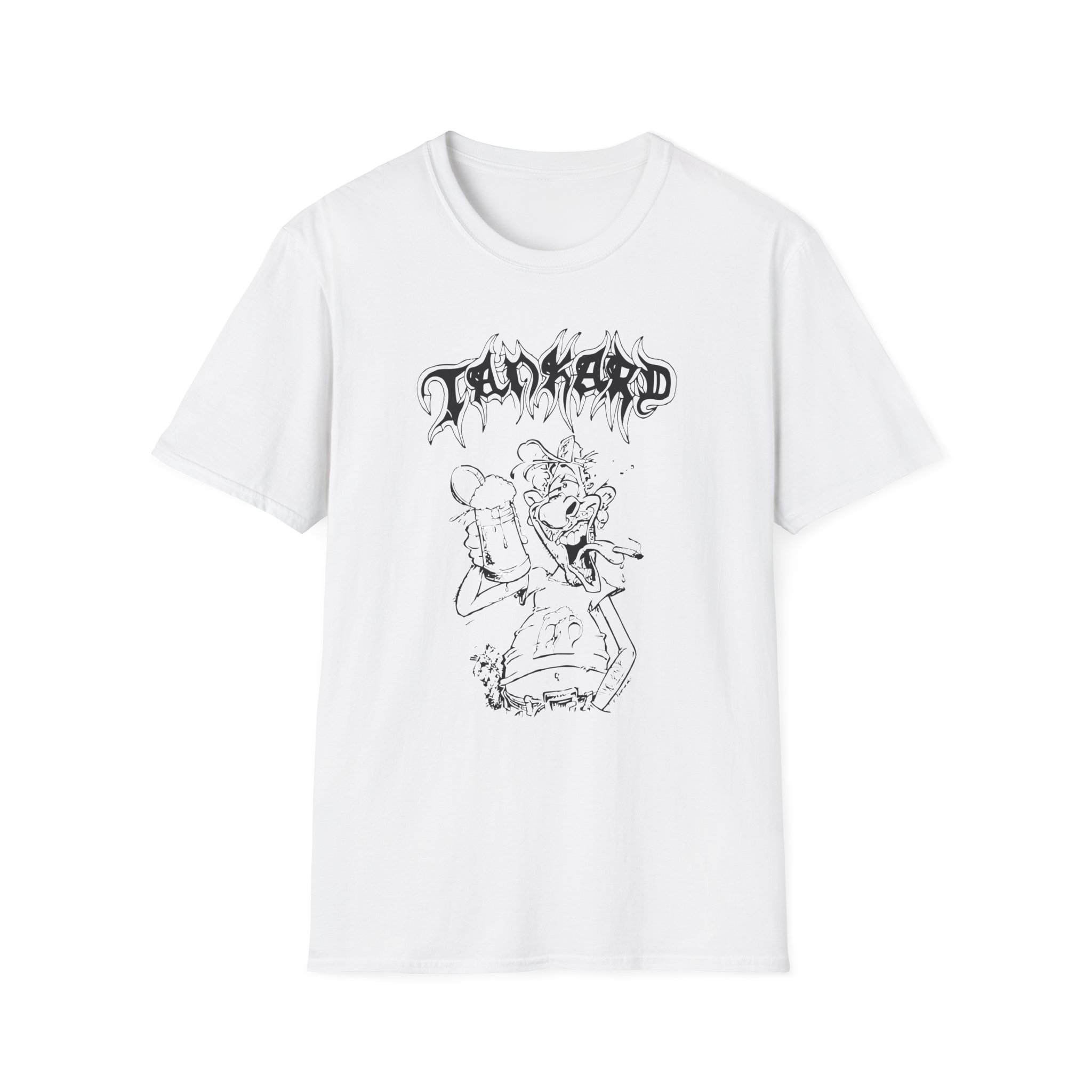 Tankard Freibier Für Alle , Sonst Gibts Krawalle Unisex Softstyle T-Shirt