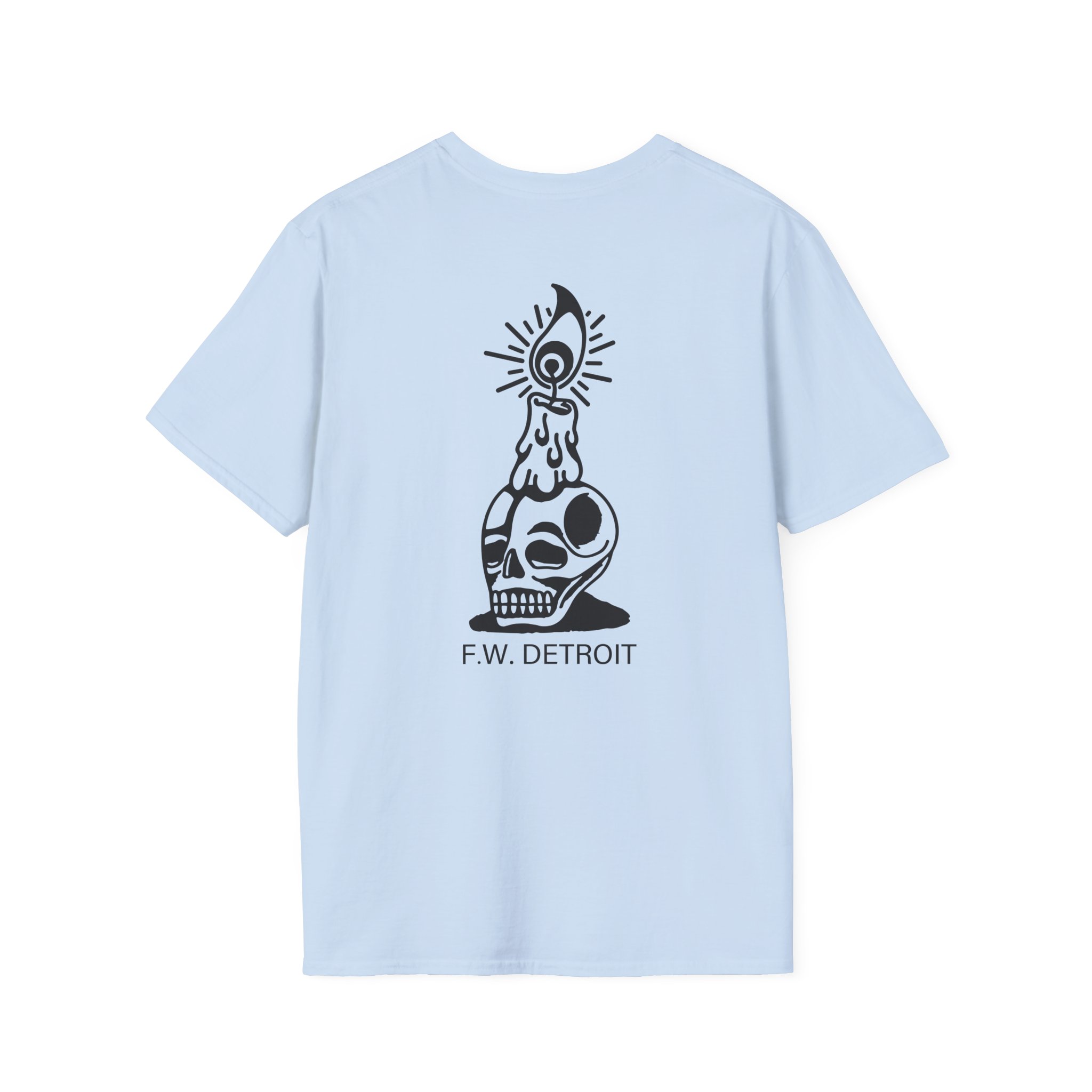 Fireworks Skull Unisex Softstyle T-Shirt