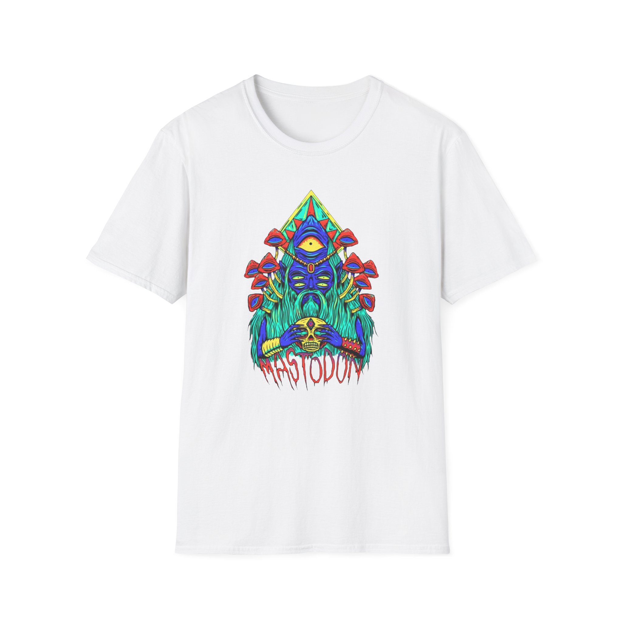 Mastodon Mushroom Wizard Glow Unisex Softstyle T-Shirt