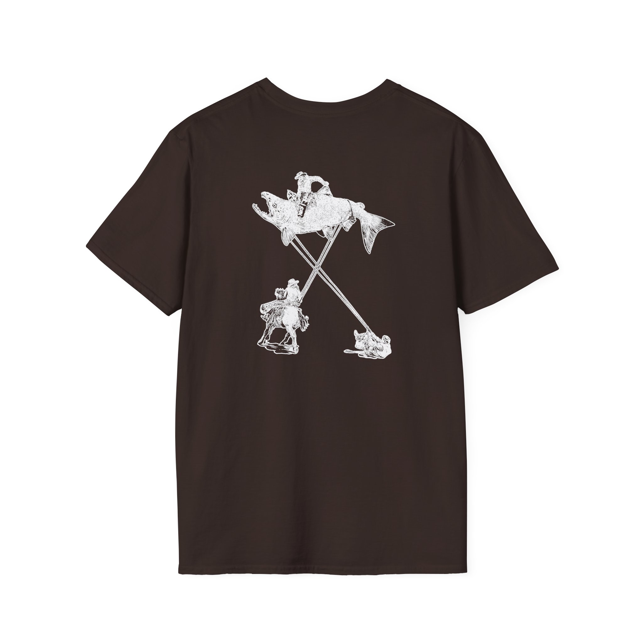 The Take Charcoal Salmon Rodeo Unisex Softstyle T-Shirt