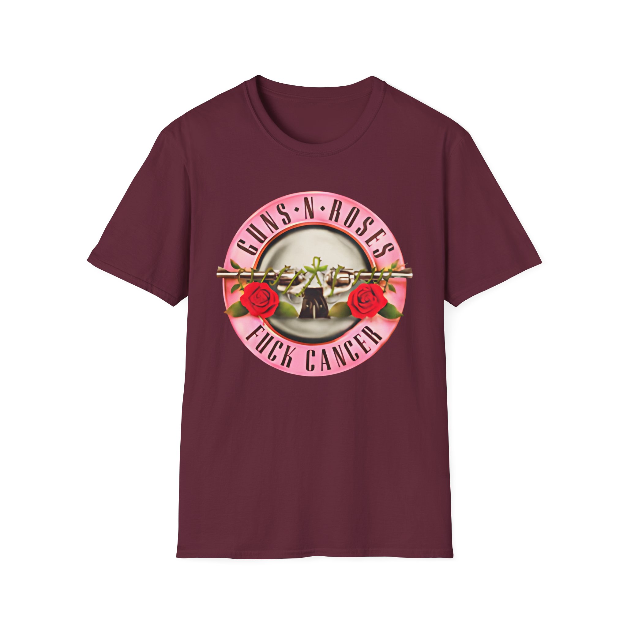 Guns N Roses Fuck Breast Cancer Unisex Softstyle T-Shirt
