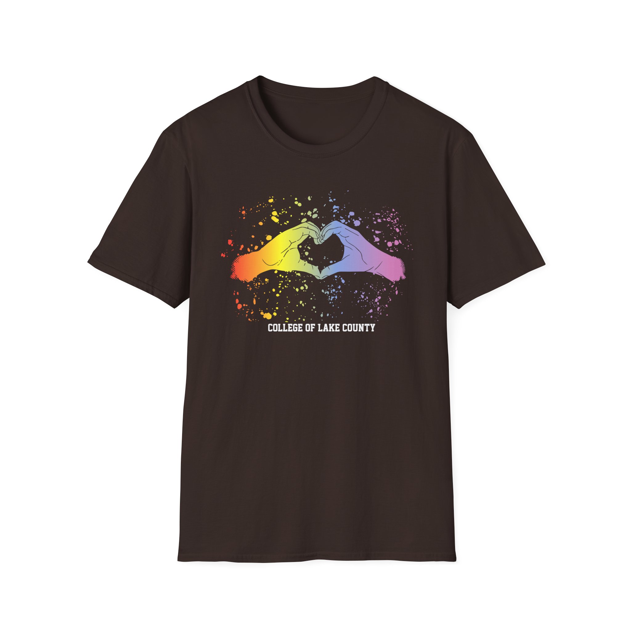College Lake County Heart Hands Unisex Softstyle T-Shirt