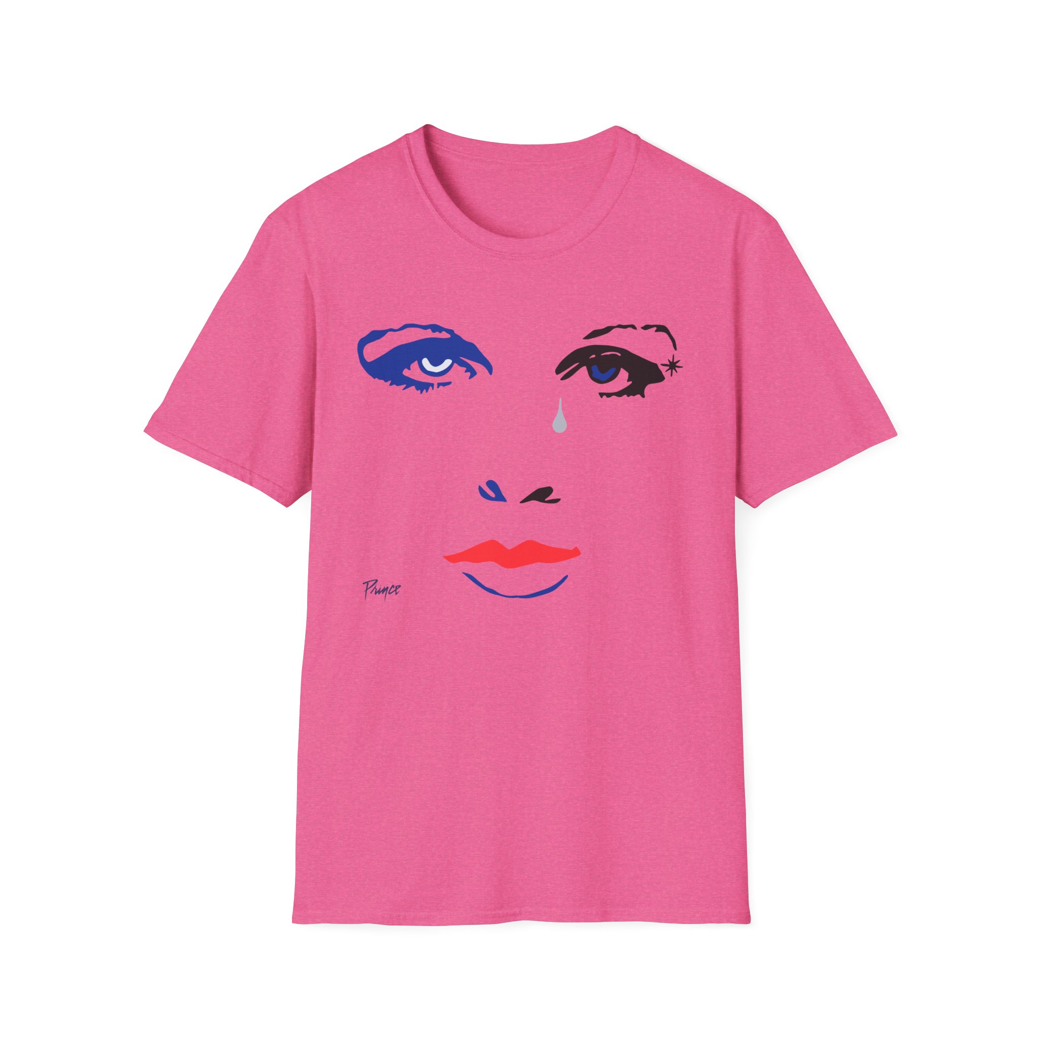Prince Purple Rain Face Unisex Softstyle T-Shirt