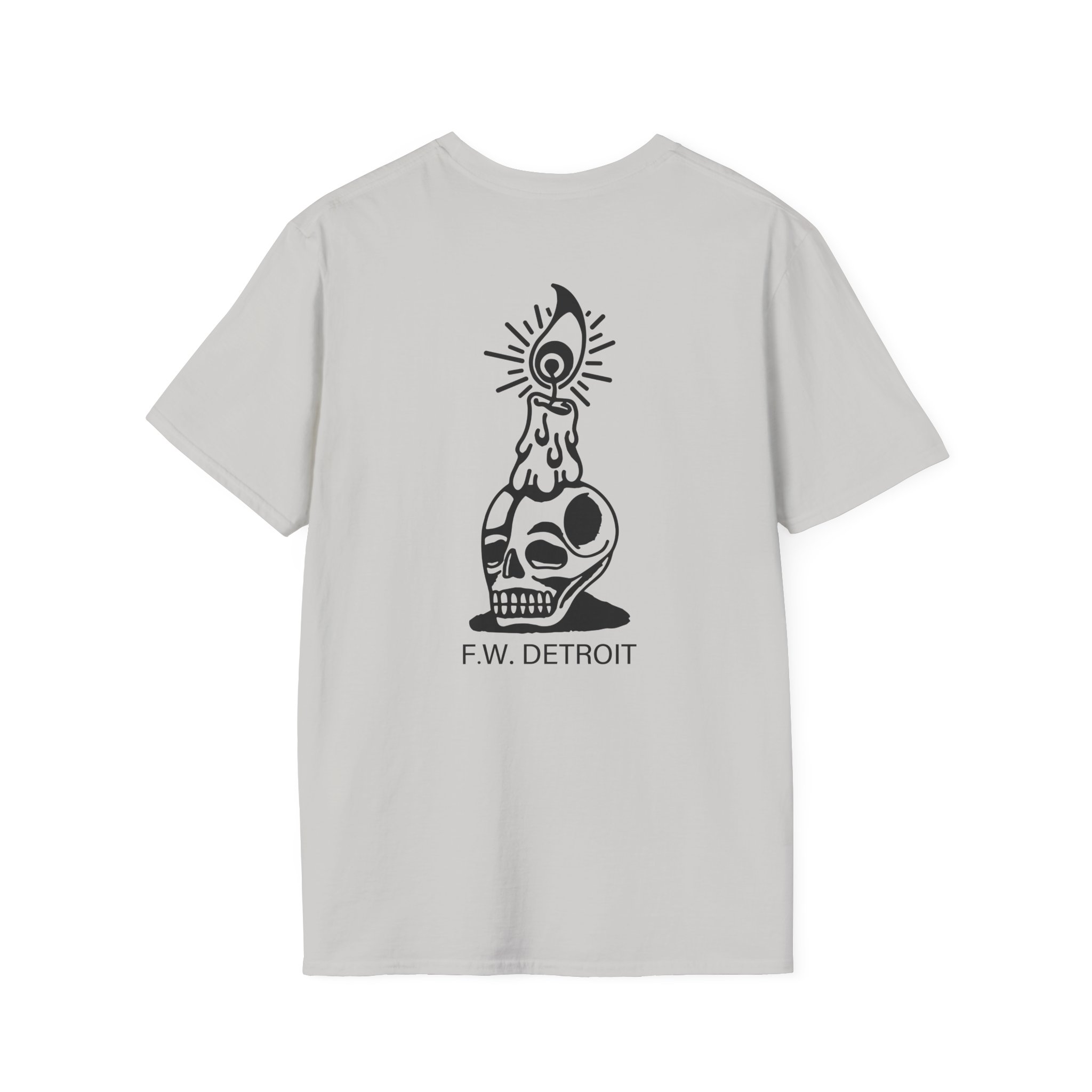 Fireworks Skull Unisex Softstyle T-Shirt
