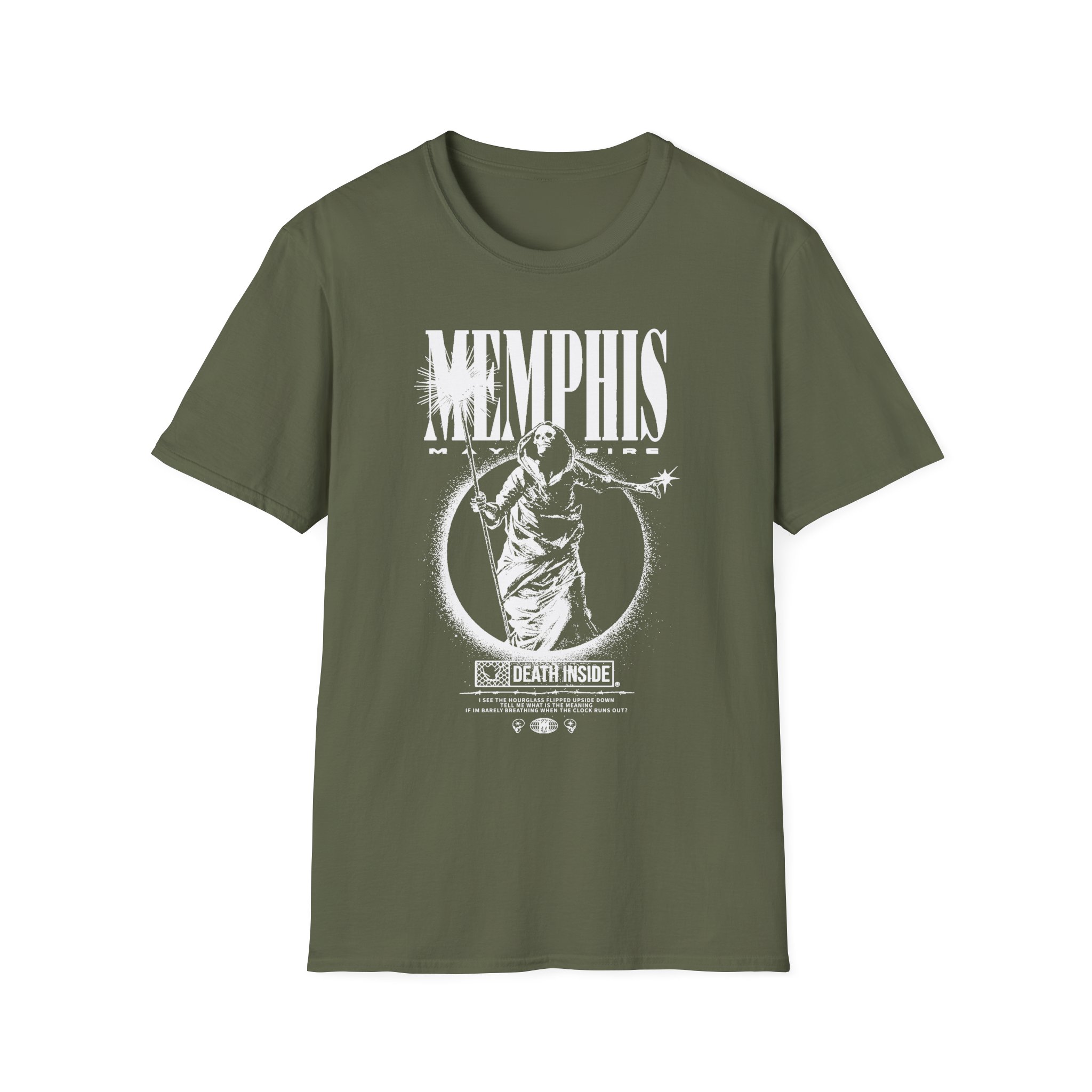 Memphis May Fire Death Staff Oxblood Unisex Softstyle T-Shirt