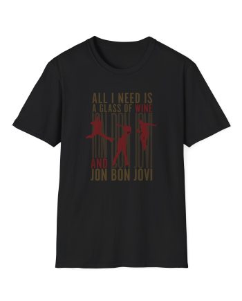 Bon Jovi Wine Silhouette Unisex Softstyle T-Shirt