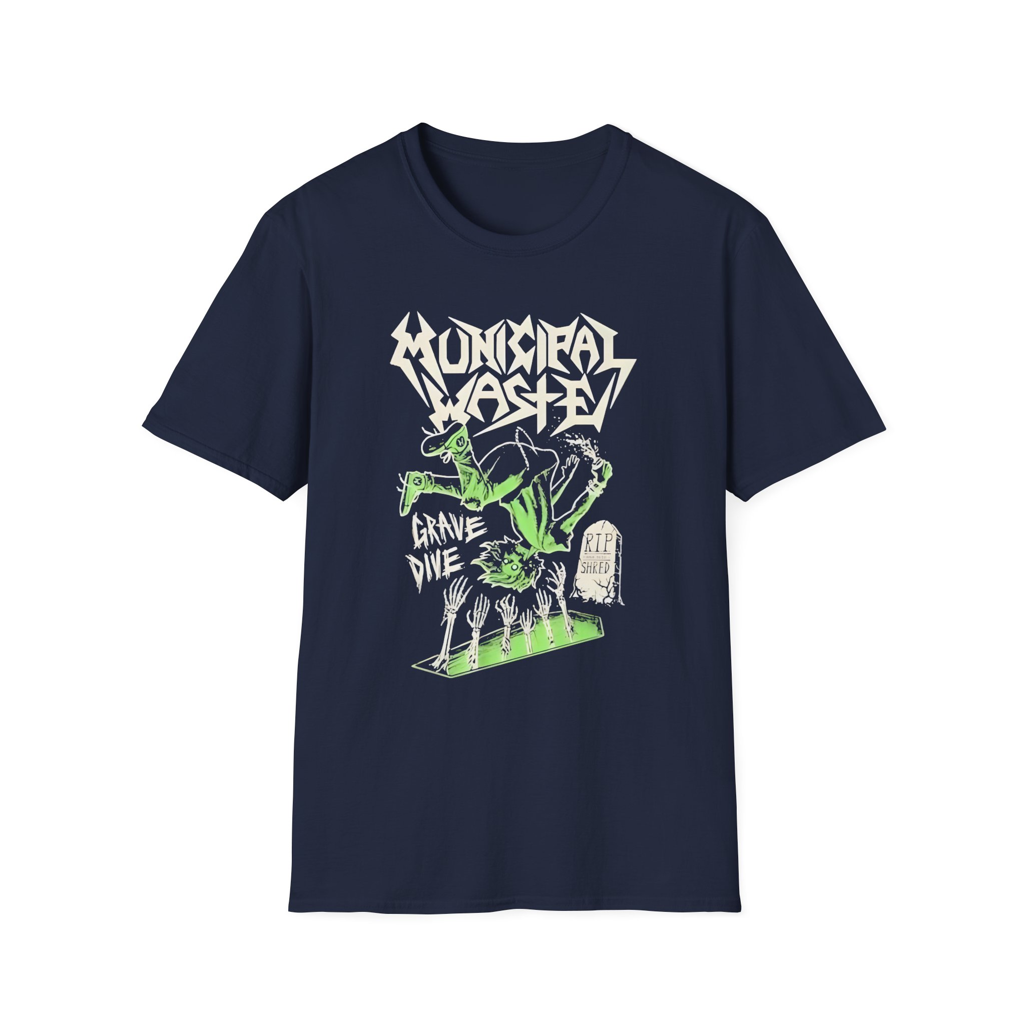 Municipal Waste Glow Grave Dive Unisex Softstyle T-Shirt