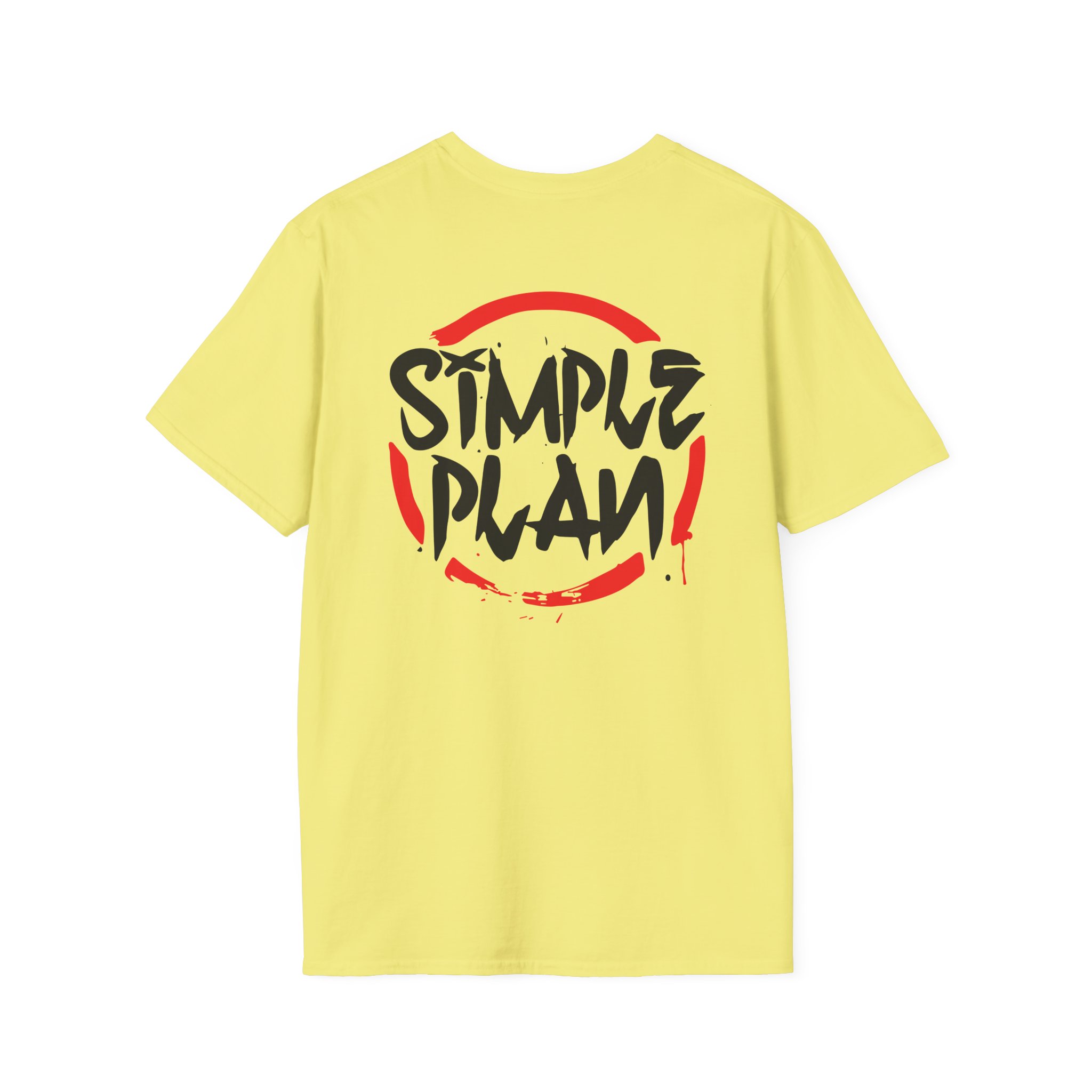 Simple Plan Circle Splat Unisex Softstyle T-Shirt