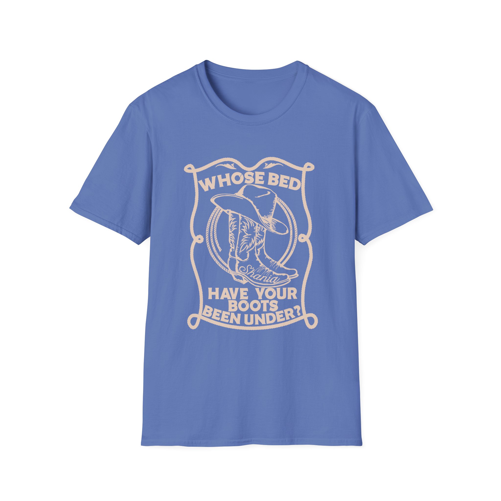 ST Whose Bed Have Your Boots Been Under Unisex Softstyle T-Shirt