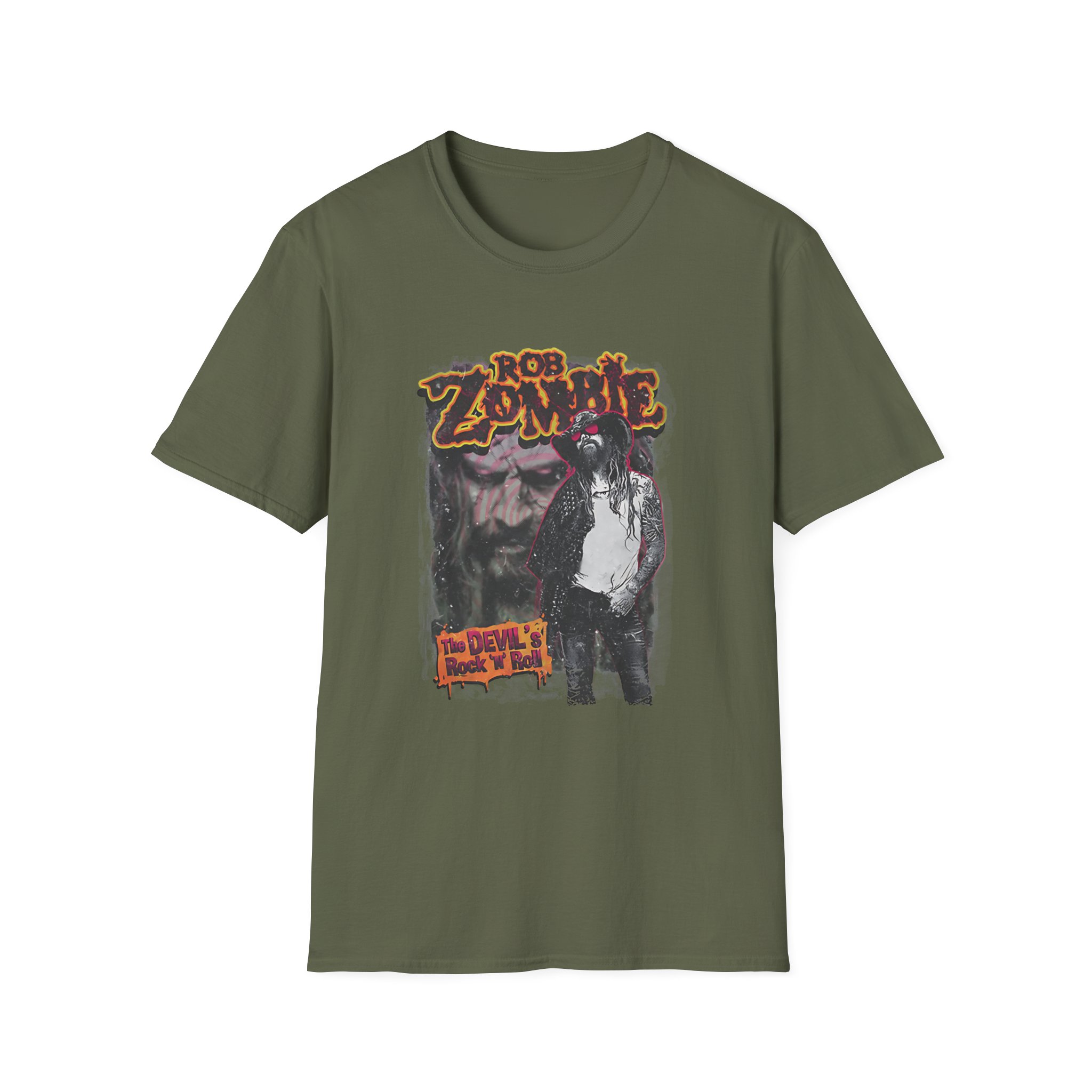 Rob Zombie Devils Rock N Roll Unisex Softstyle T-Shirt