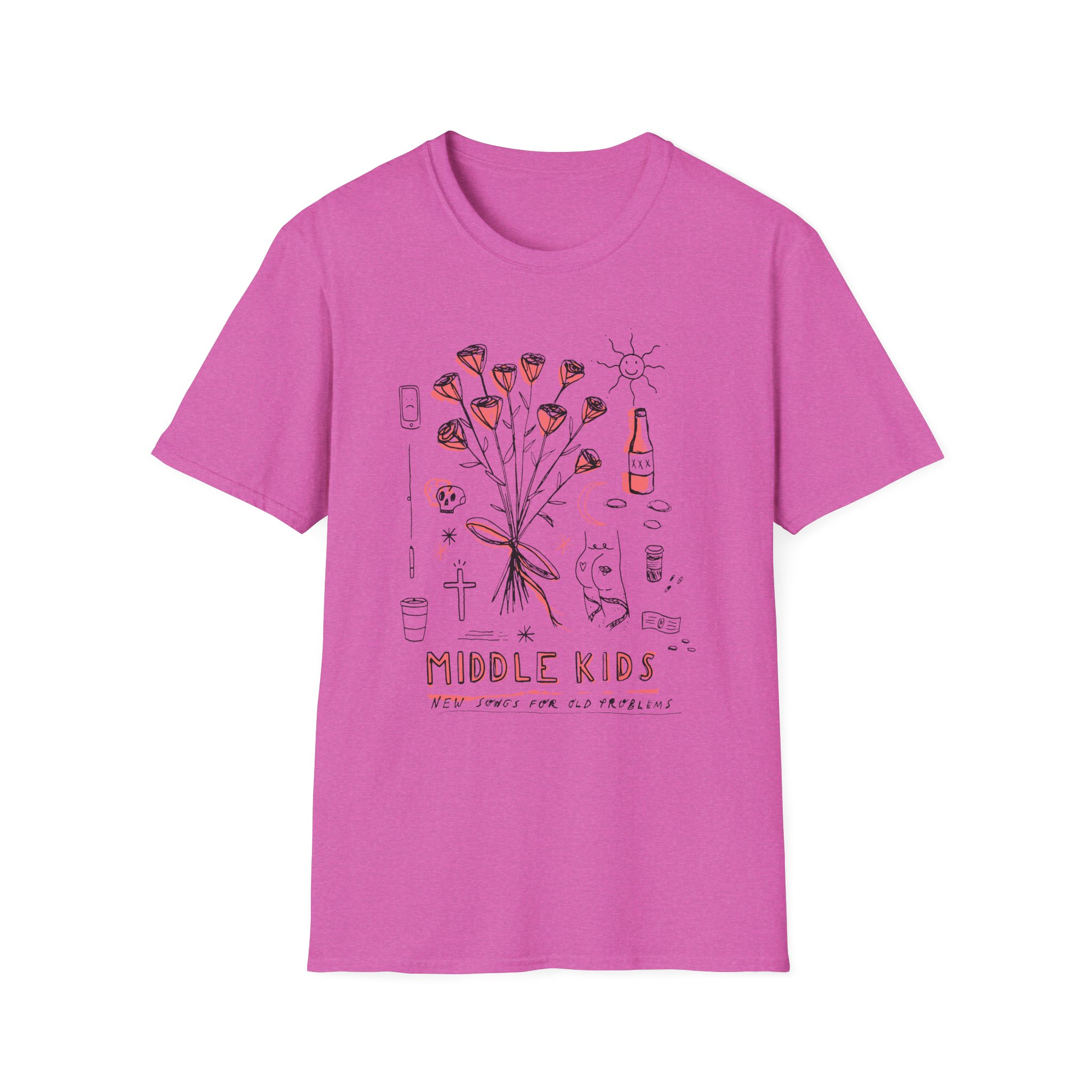 Middle Kids Pale Deconstructed Unisex Softstyle T-Shirt