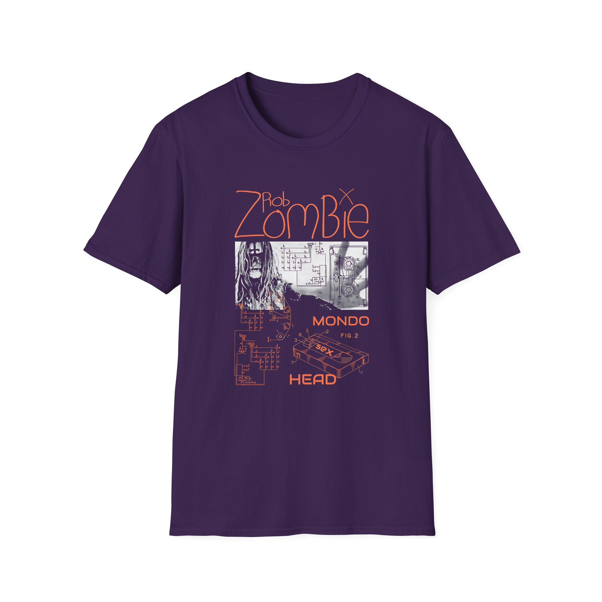Rob Zombie Mondo Rob Blueprint Unisex Softstyle T-Shirt