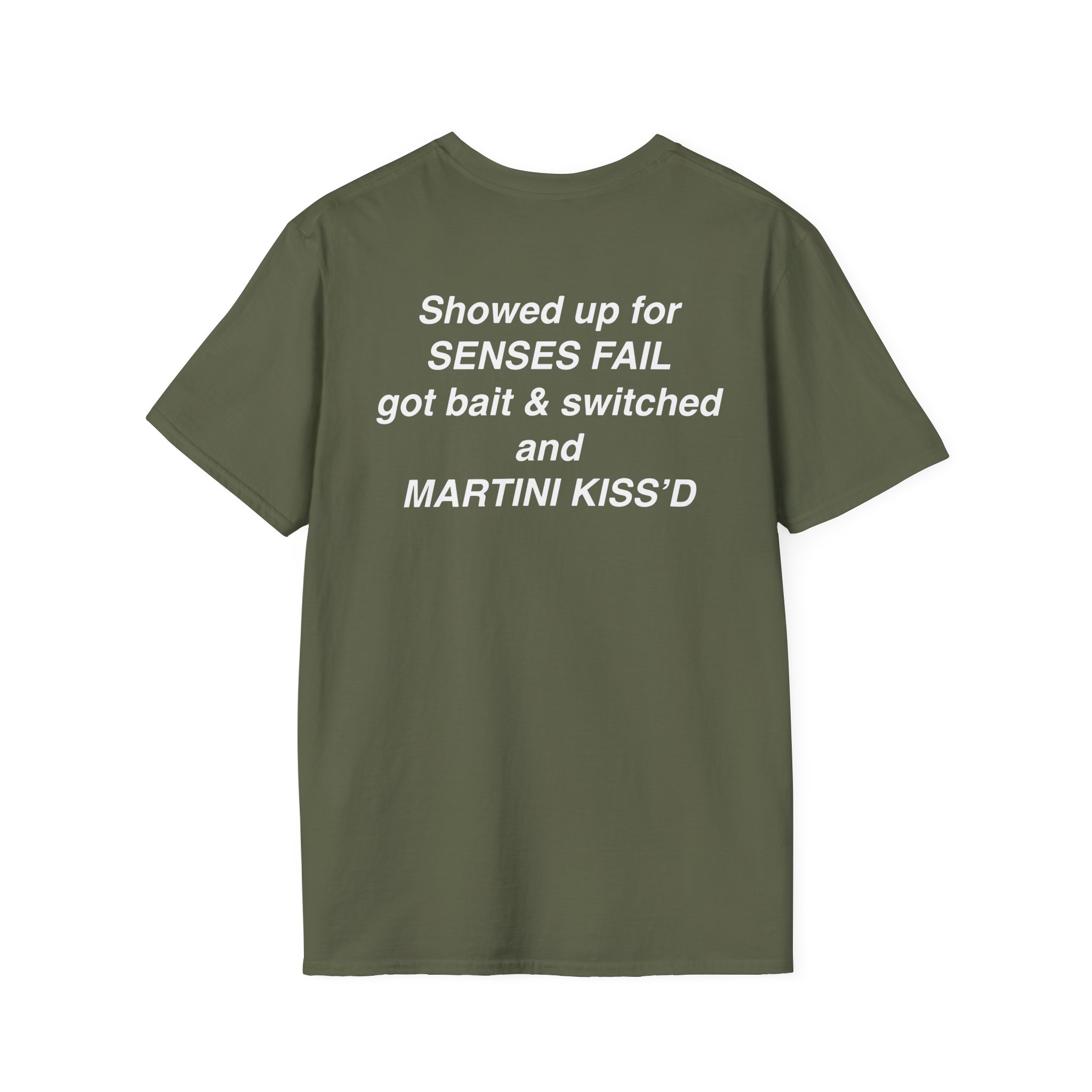 Senses Fail Martini Kiss Tux Unisex Softstyle T-Shirt