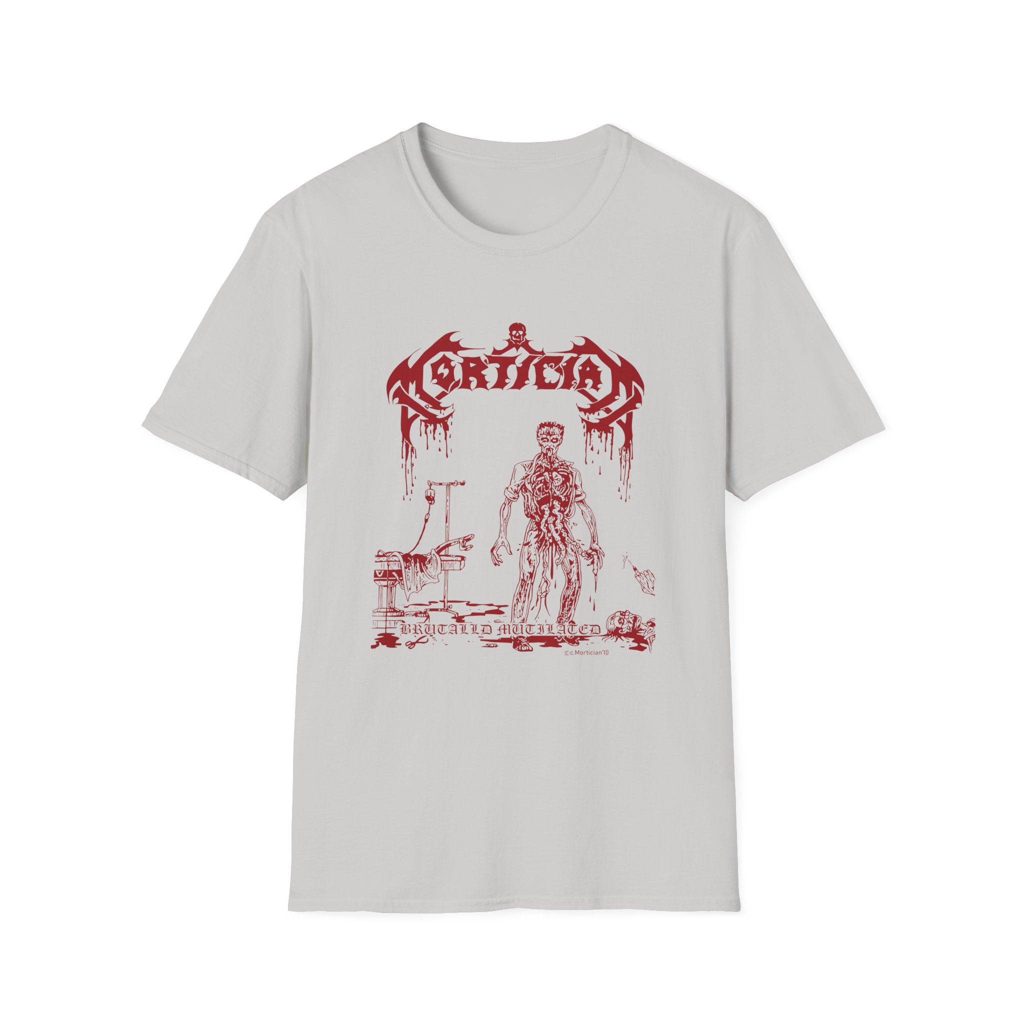 Mortician Brutally Mutilated Unisex Softstyle T-Shirt
