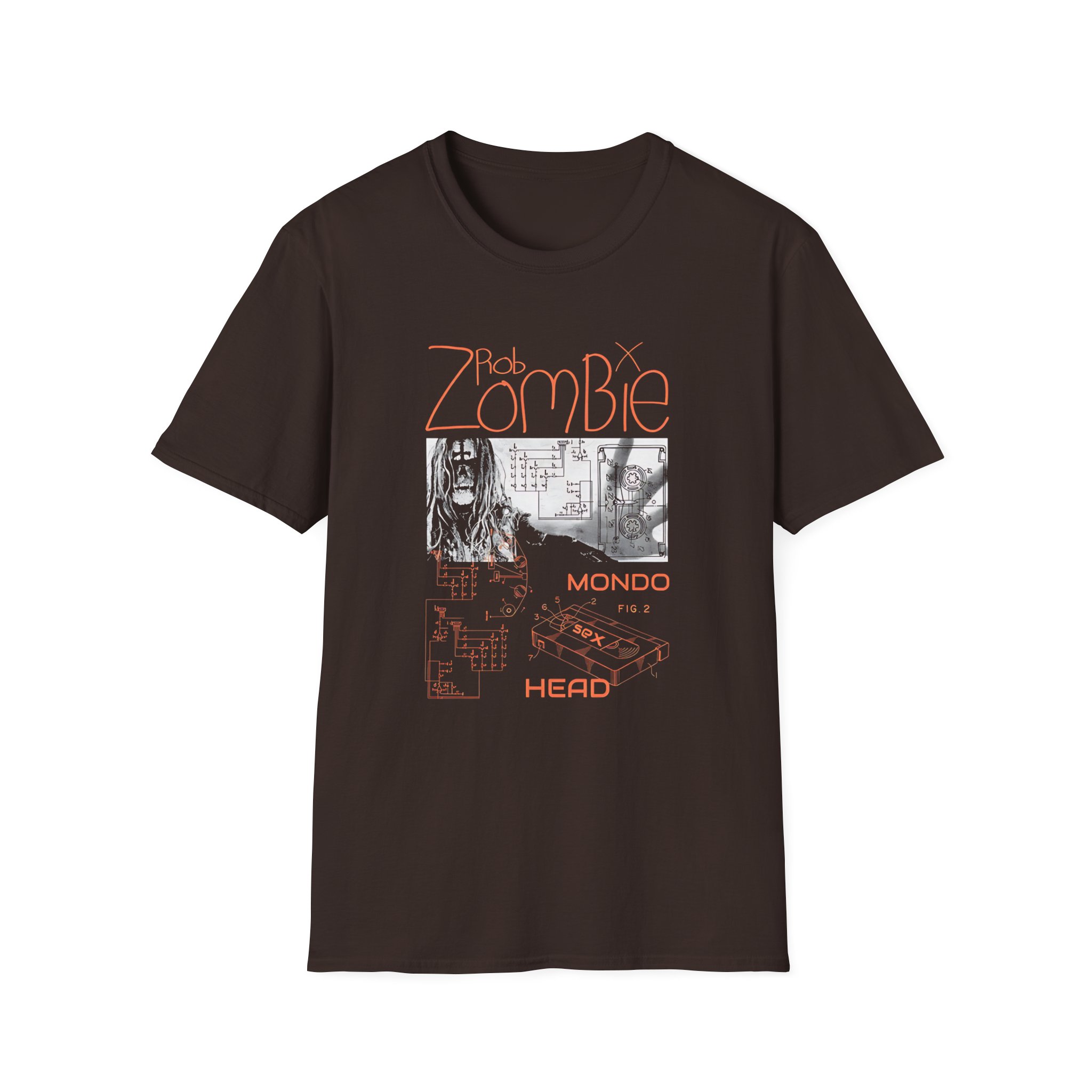 Rob Zombie Mondo Rob Blueprint Unisex Softstyle T-Shirt