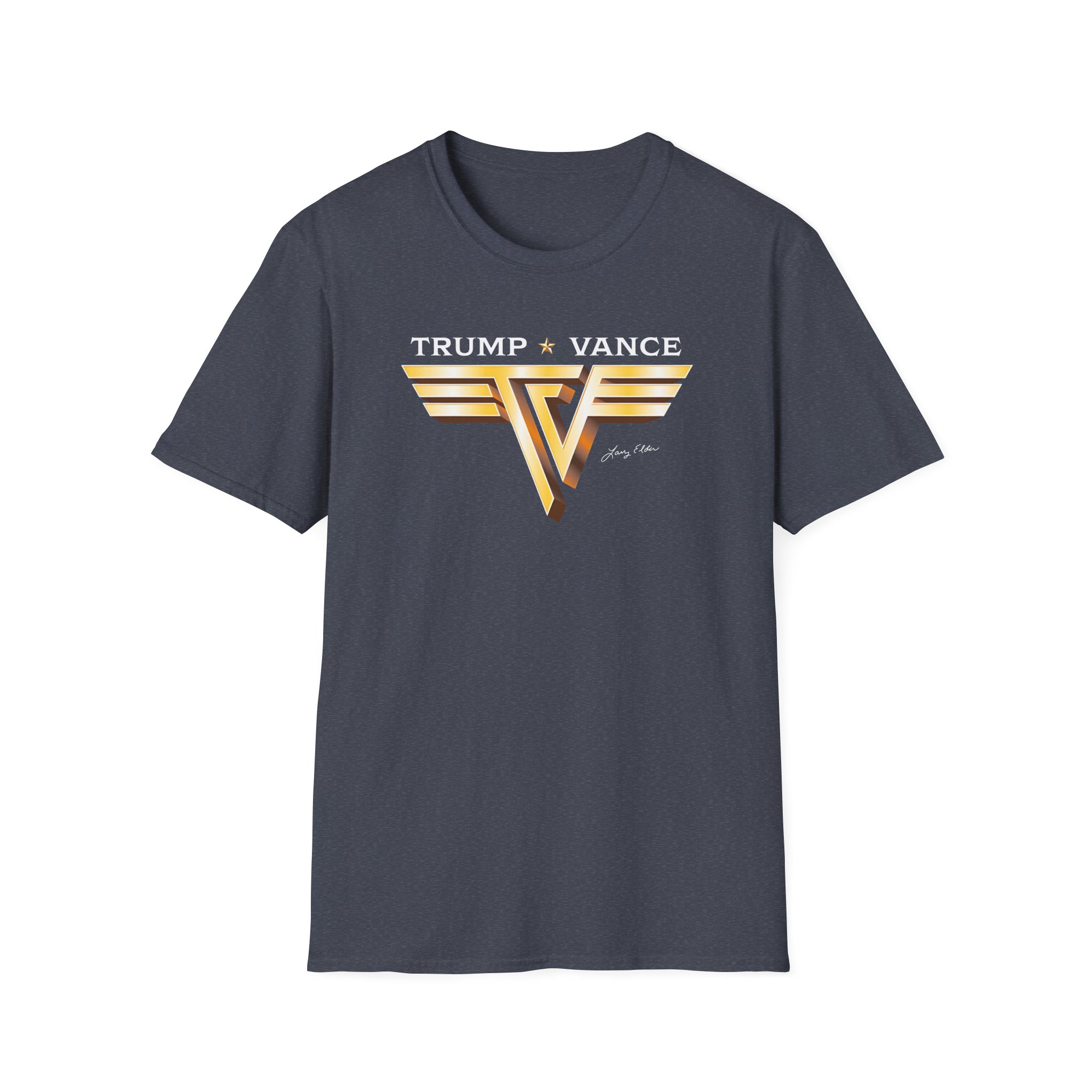 Larry Elder Trump Vance Vintage Band unisex softstyle t-shirt