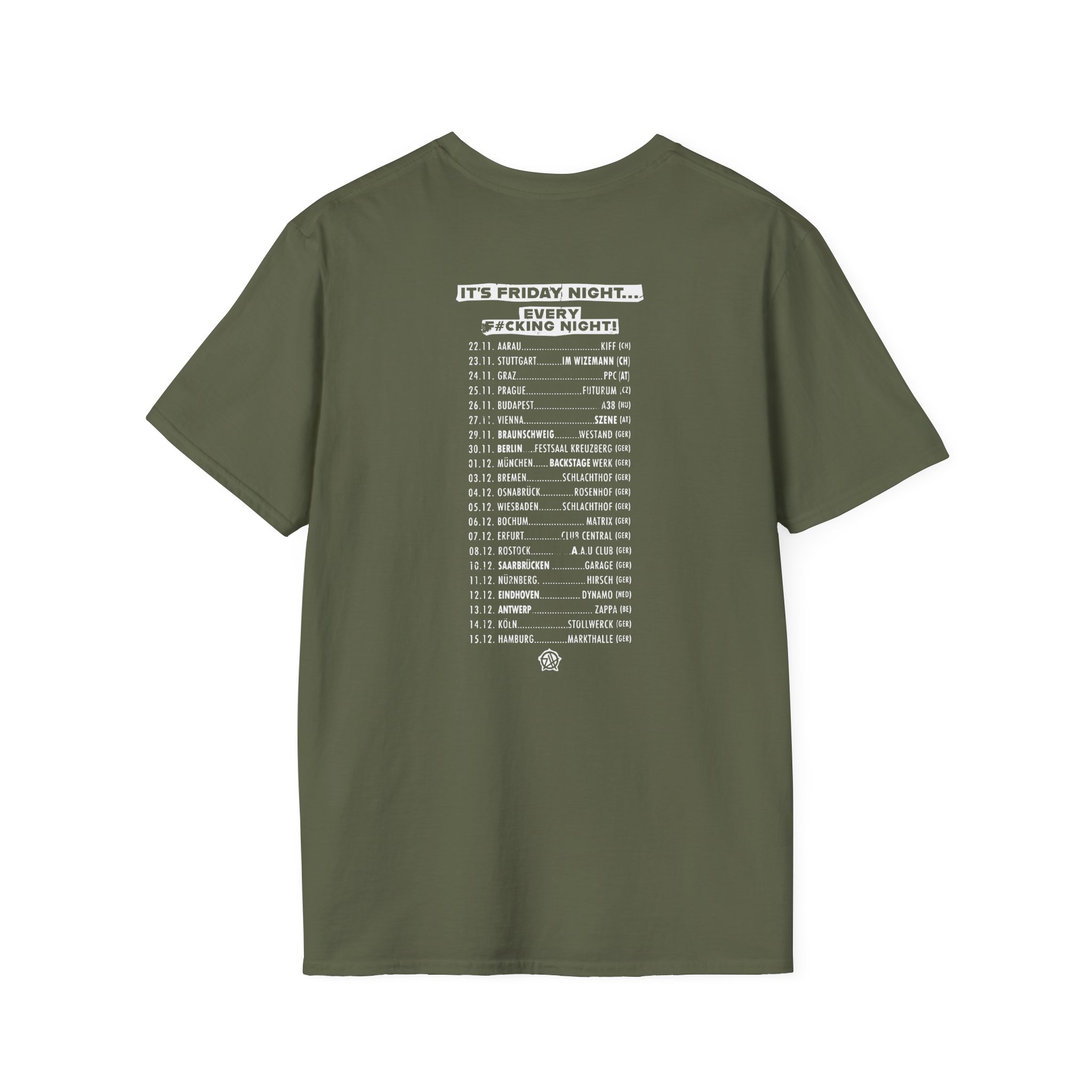 Zebrahead Lightning Skull Friday night tour Unisex Softstyle T-Shirt