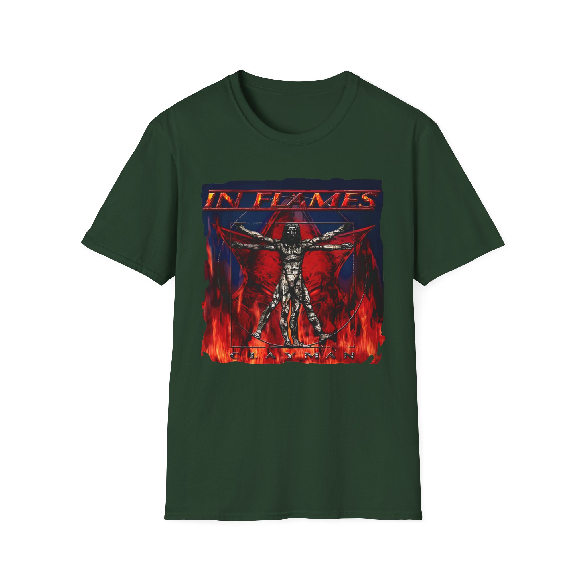 In Flames Clayman Album Art Unisex Softstyle T-Shirt
