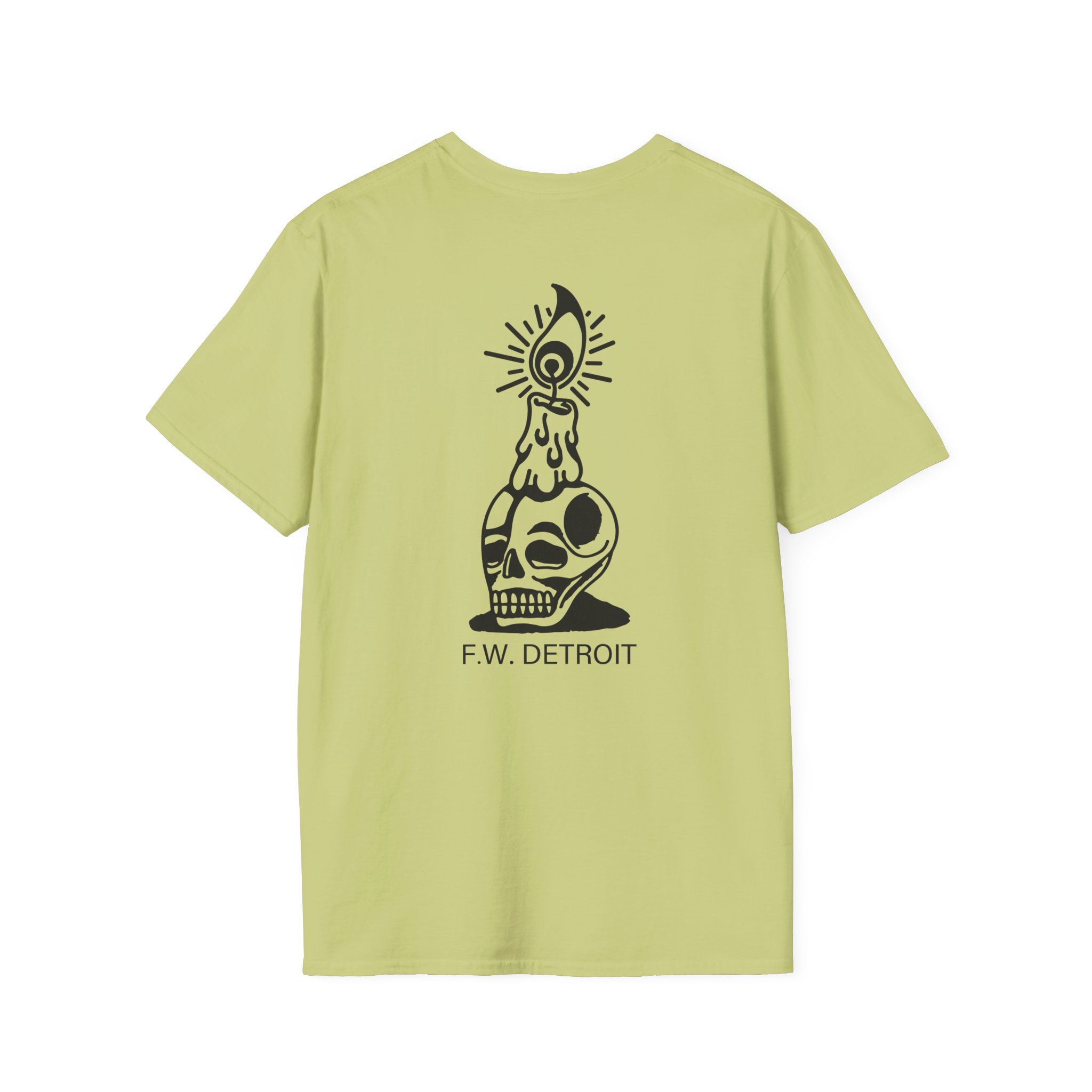 Fireworks Skull Unisex Softstyle T-Shirt