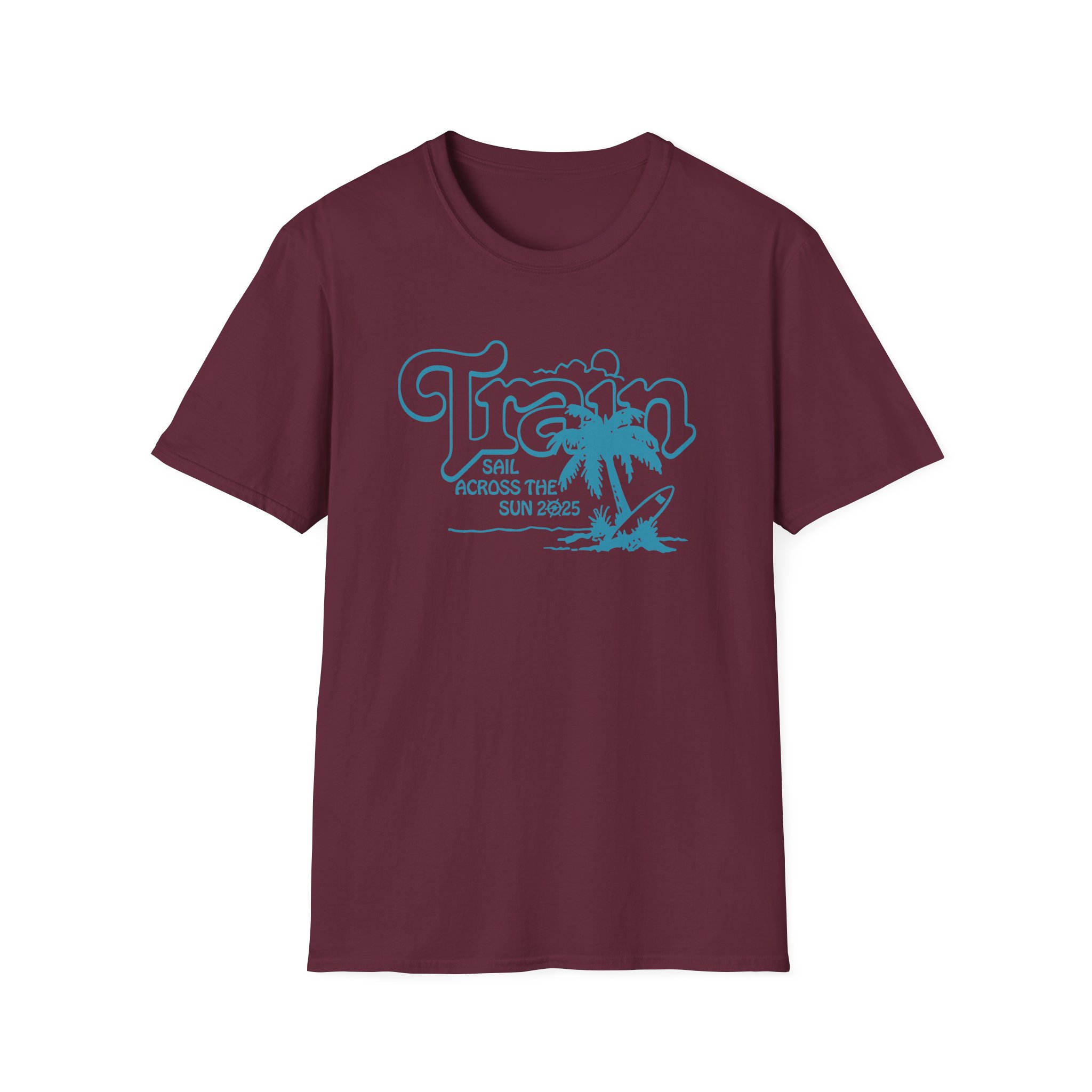 Train Sail Across the Sun 2025 Palm Tree unisex softstyle t-shirt