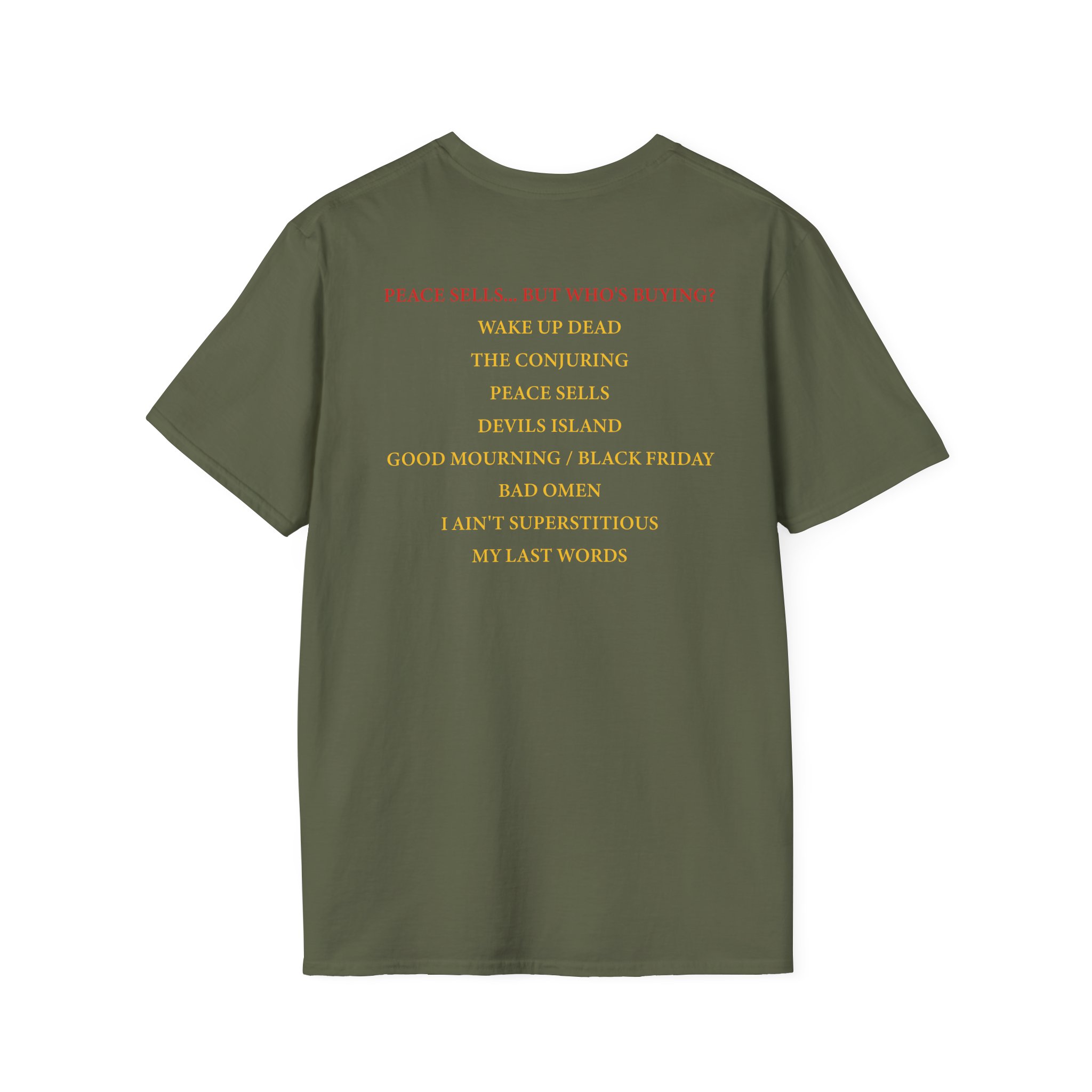 Megadeth Peace Sells Tracklist Unisex Softstyle T-Shirt