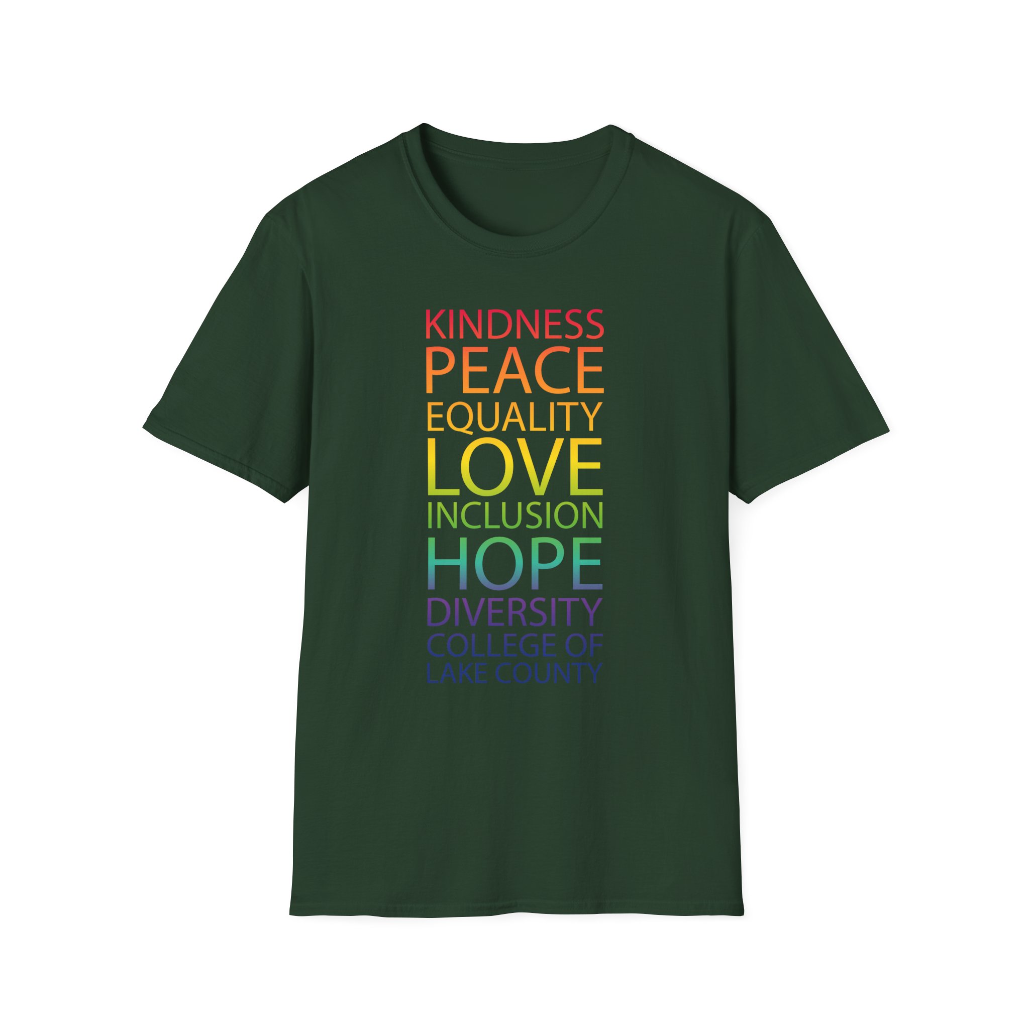 College Lake County Rainbow Equality Unisex Softstyle T-Shirt