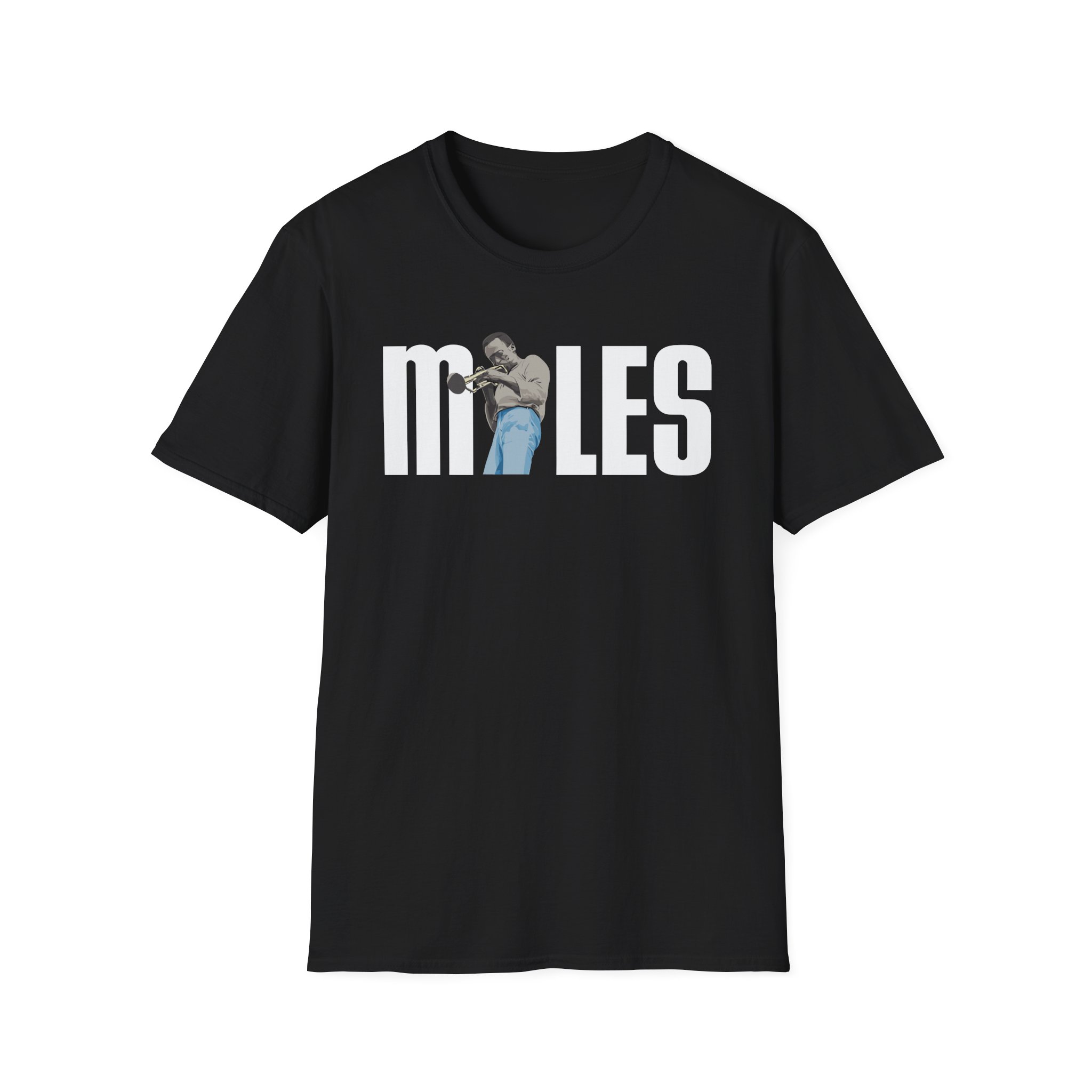 Miles Davis Playing Unisex Softstyle T-Shirt