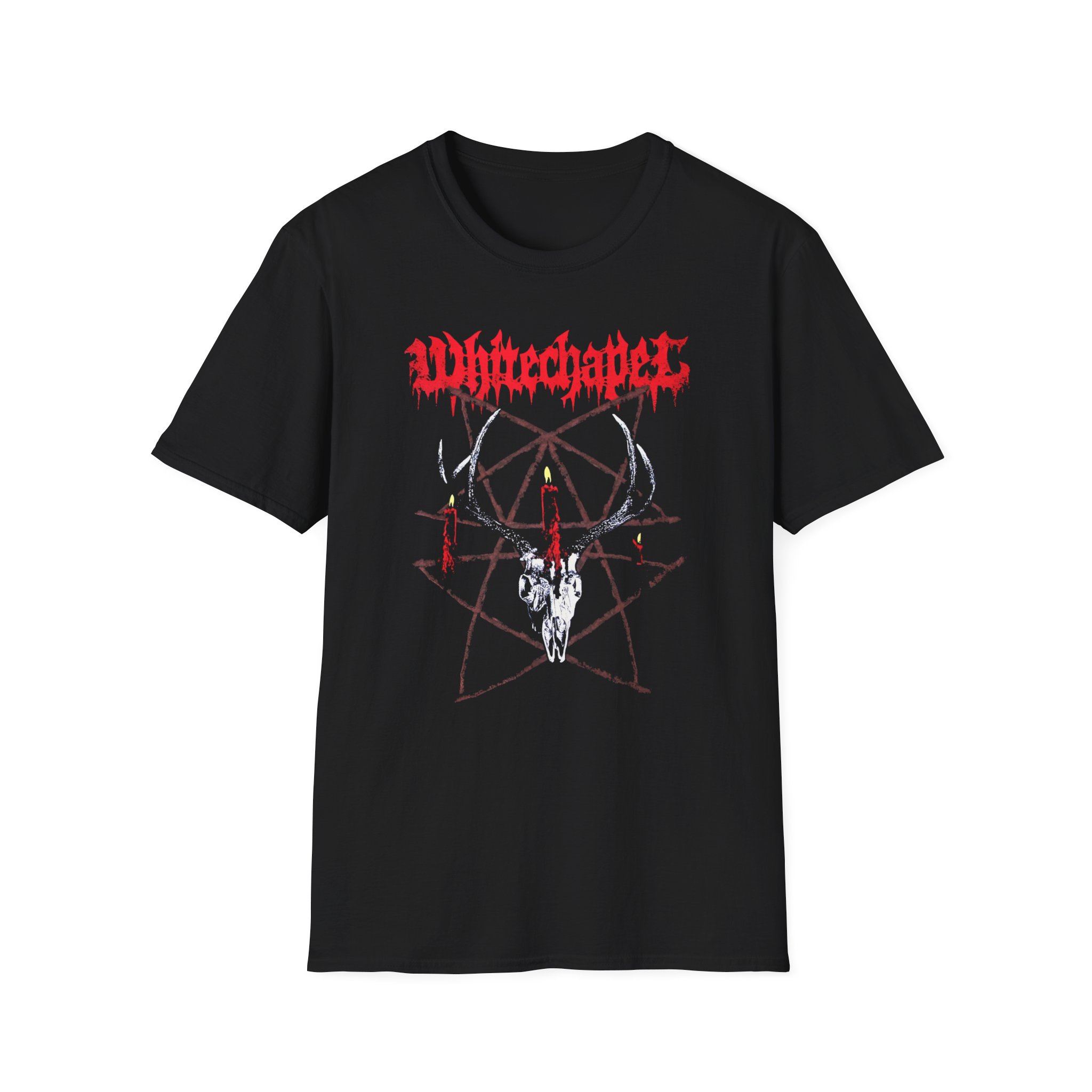Whitechapel Pentagram Candle Unisex Softstyle T-Shirt
