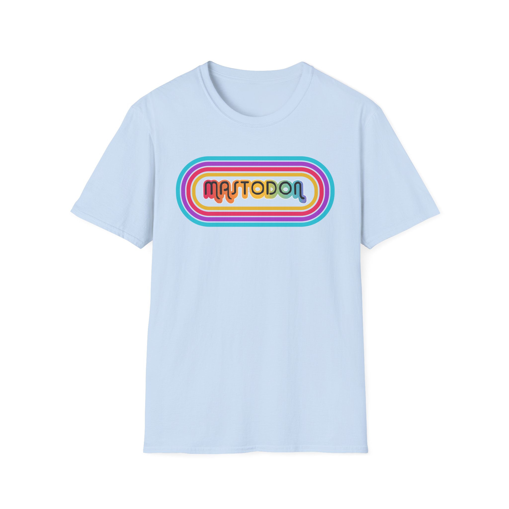 Mastodon 70's Rainbow Logo Unisex Softstyle T-Shirt