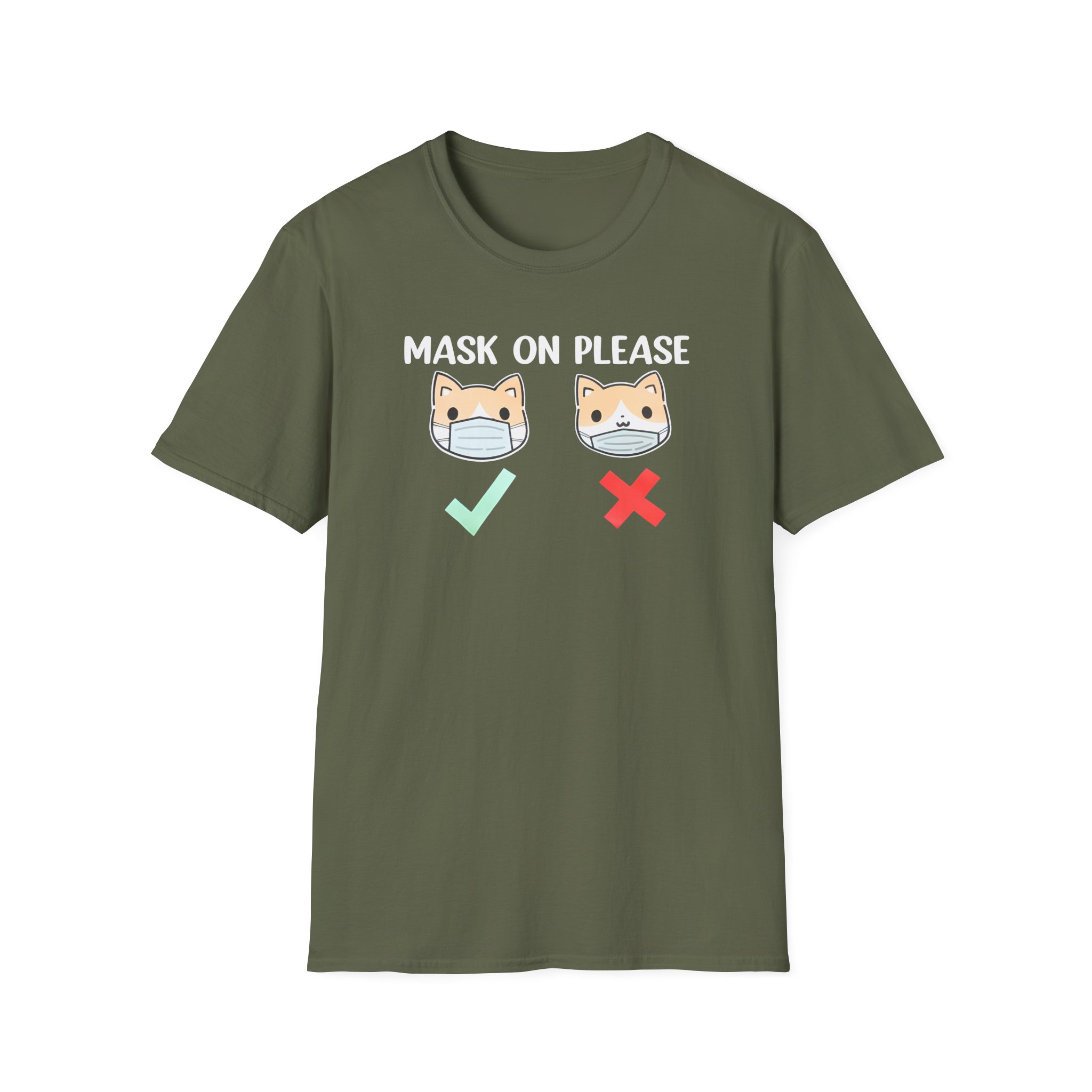 Masayoshi Mask on Please Unisex Softstyle T-Shirt