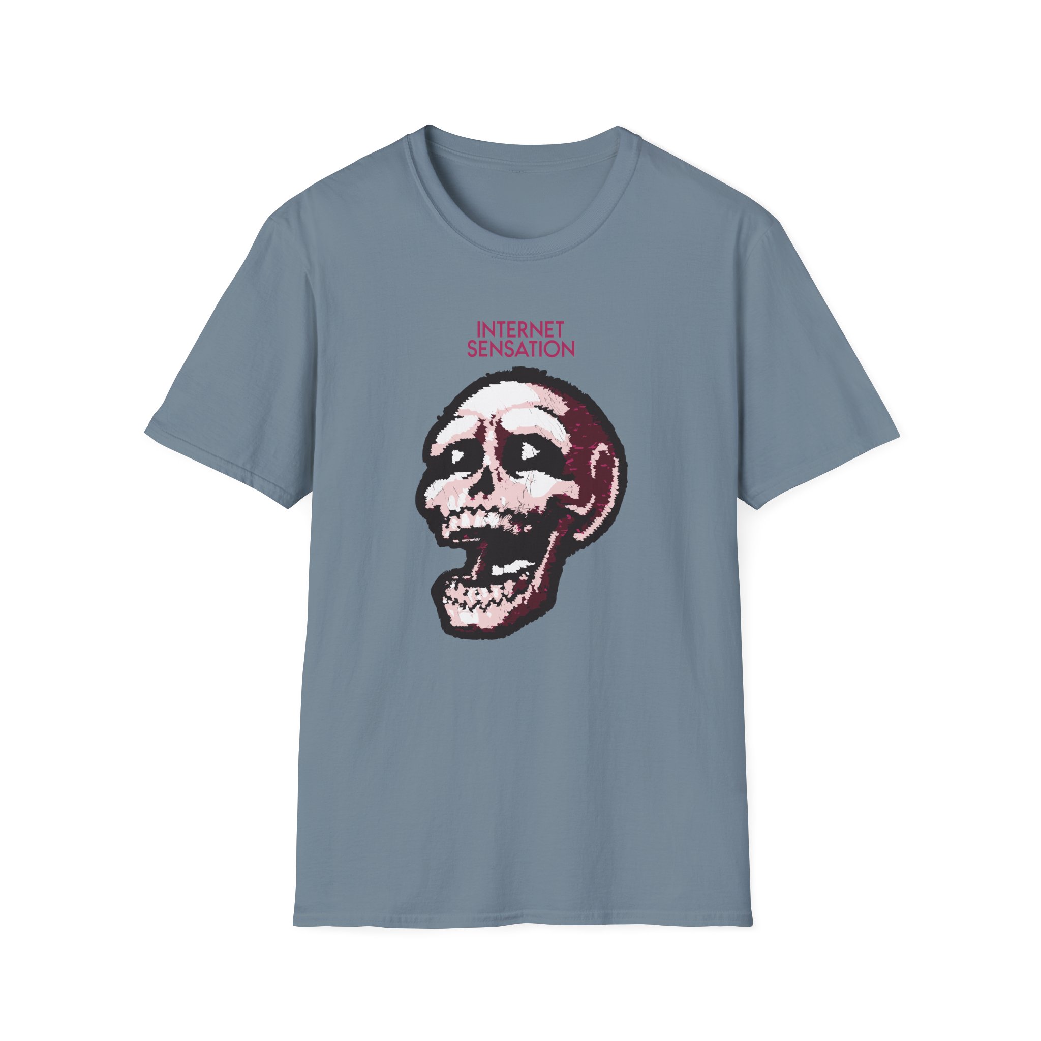 Imallexx Sequin Skull Internet Sensation Unisex Softstyle T-Shirt
