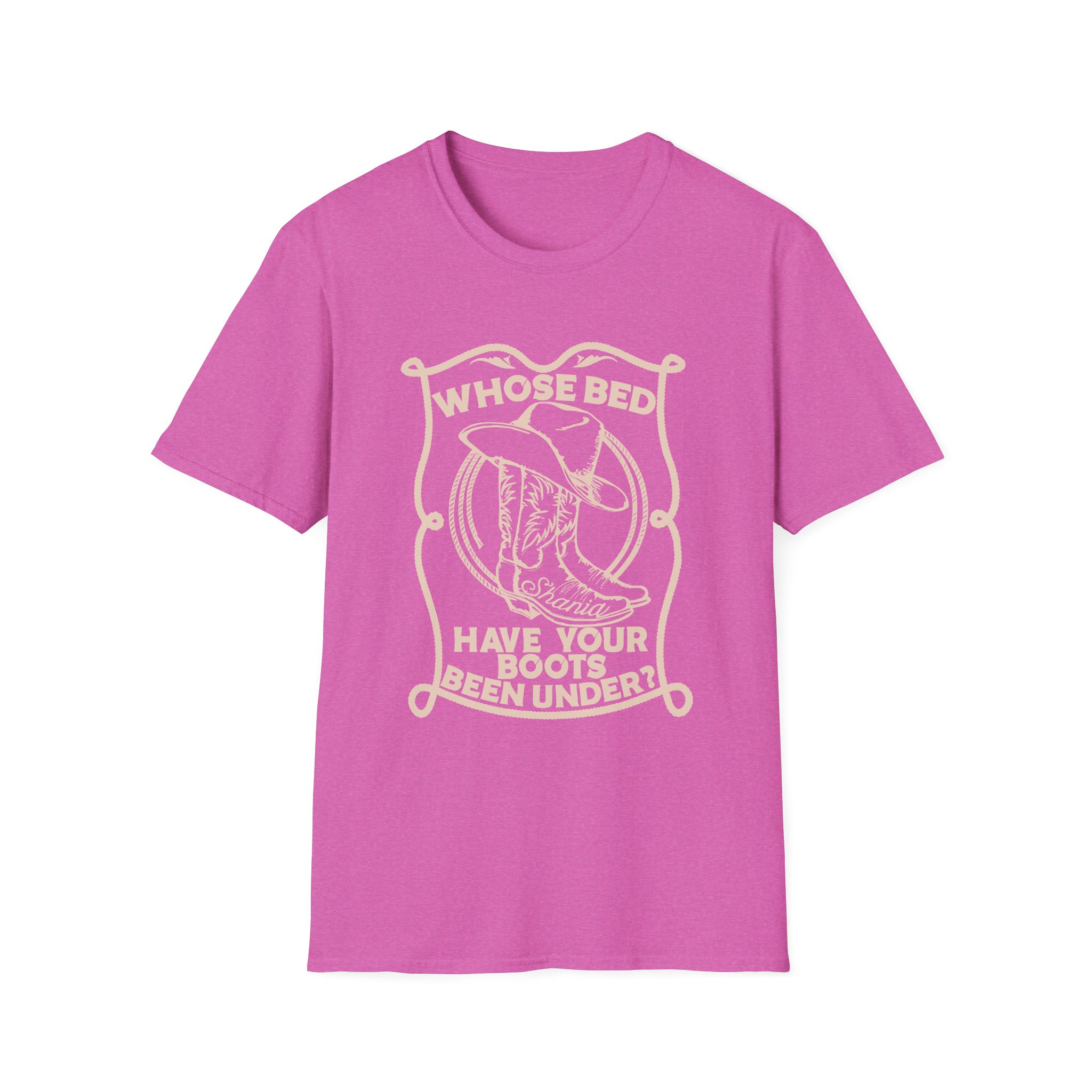 ST Whose Bed Have Your Boots Been Under Unisex Softstyle T-Shirt