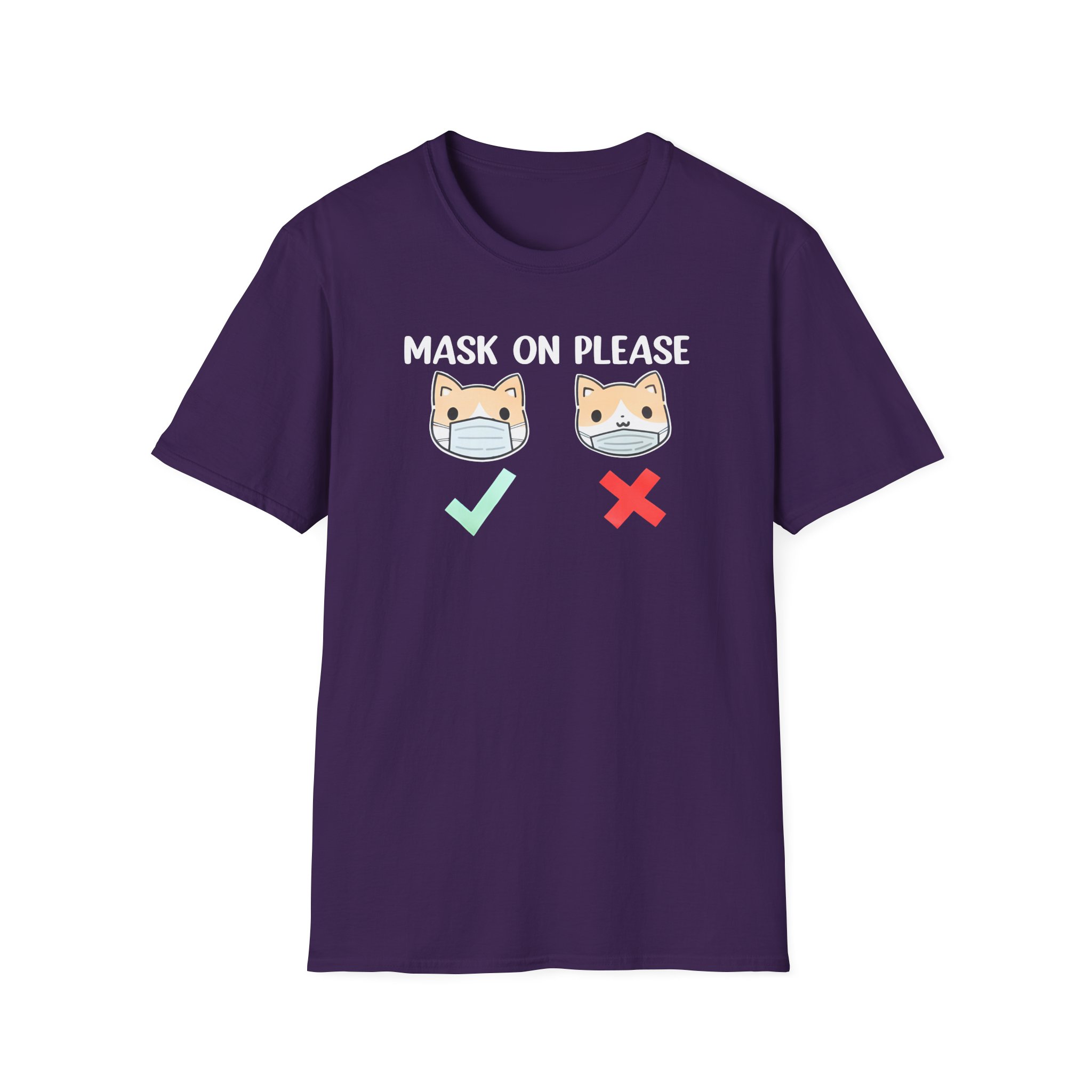 Masayoshi Mask on Please Unisex Softstyle T-Shirt