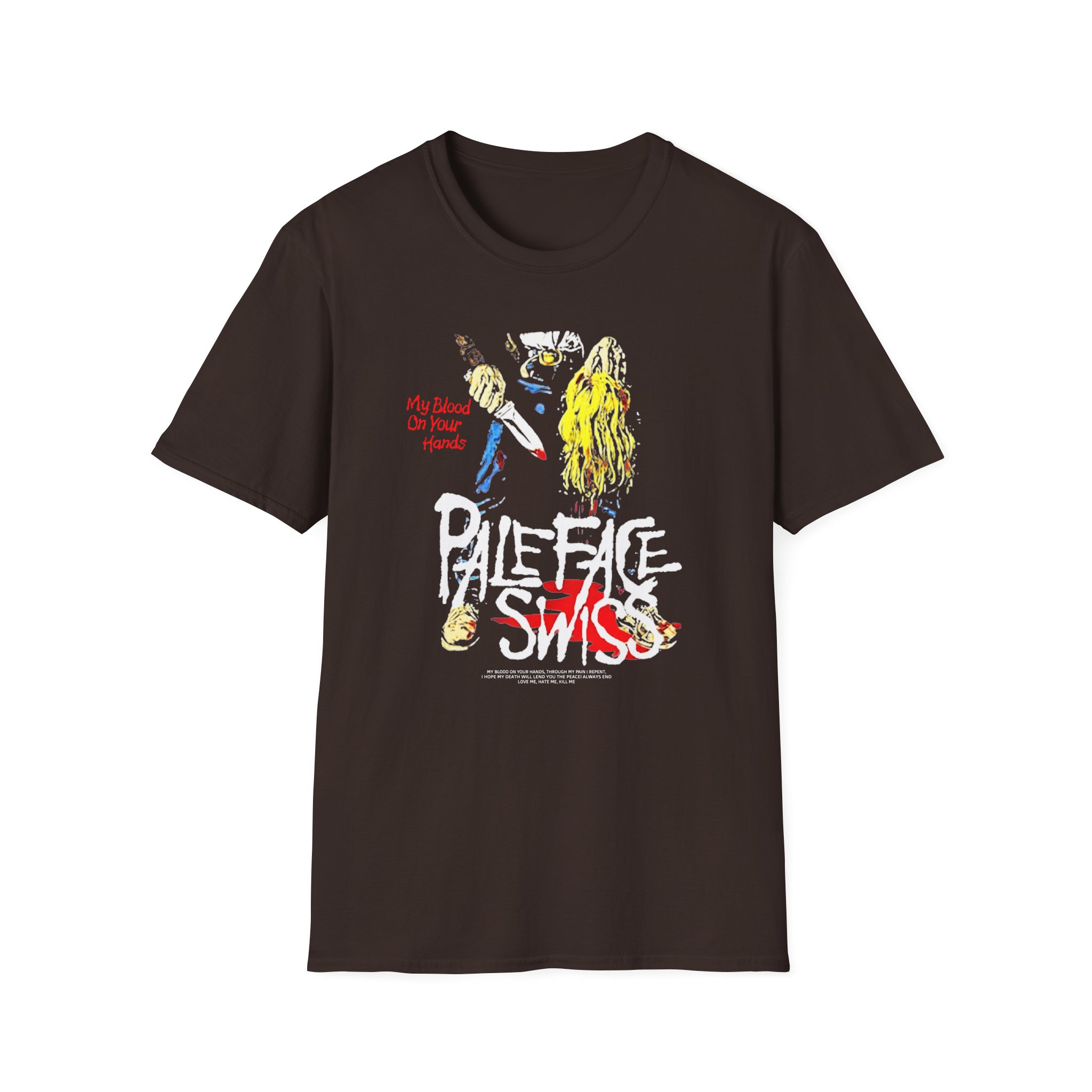 Paleface My Blood on Your Hands Washed Out Unisex Softstyle T-Shirt