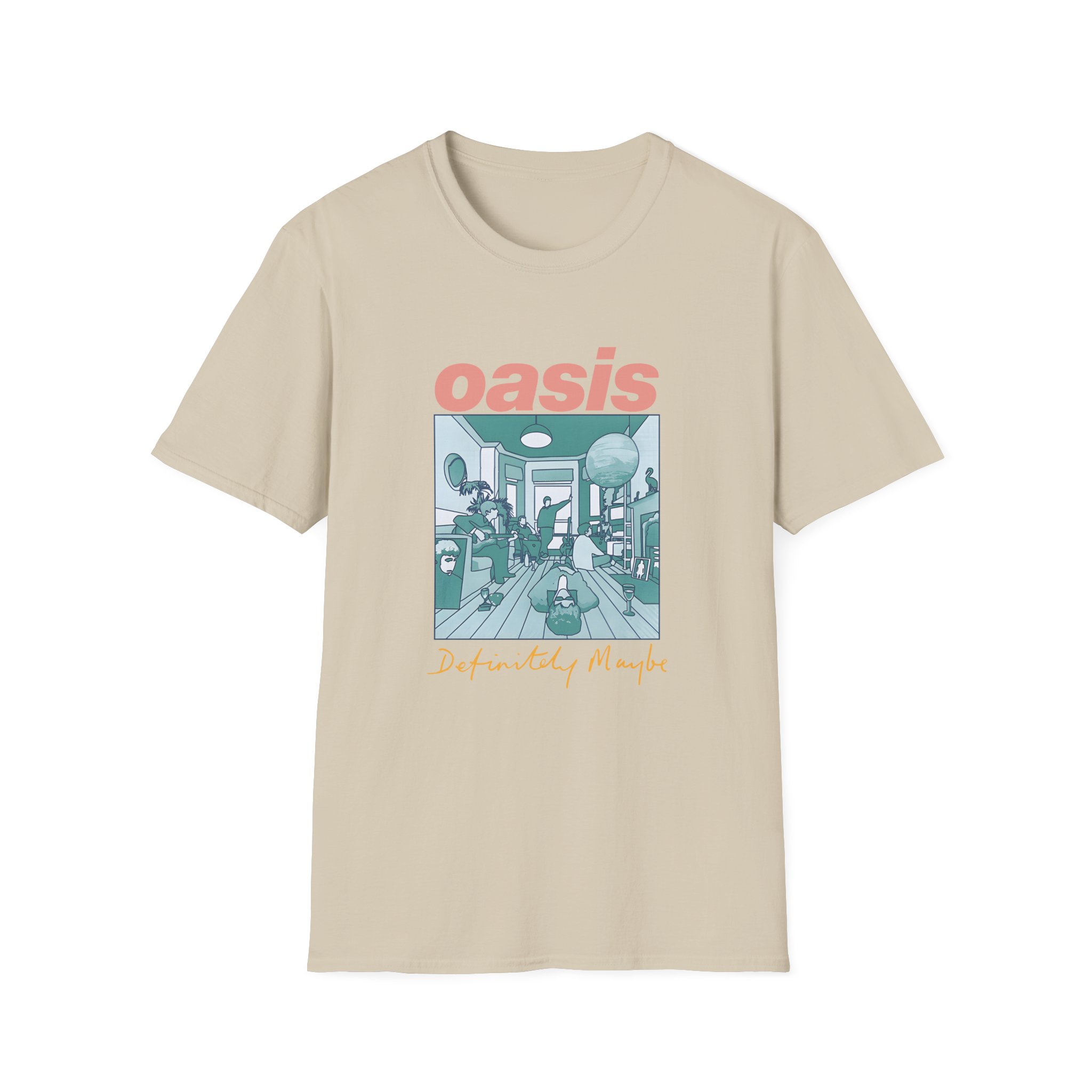 Oasis Definitely Maybe Artwork Unisex Softstyle T-Shirt