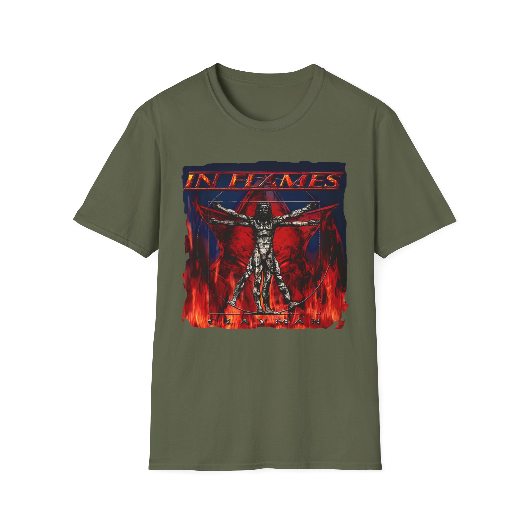 In Flames Clayman Album Art Unisex Softstyle T-Shirt