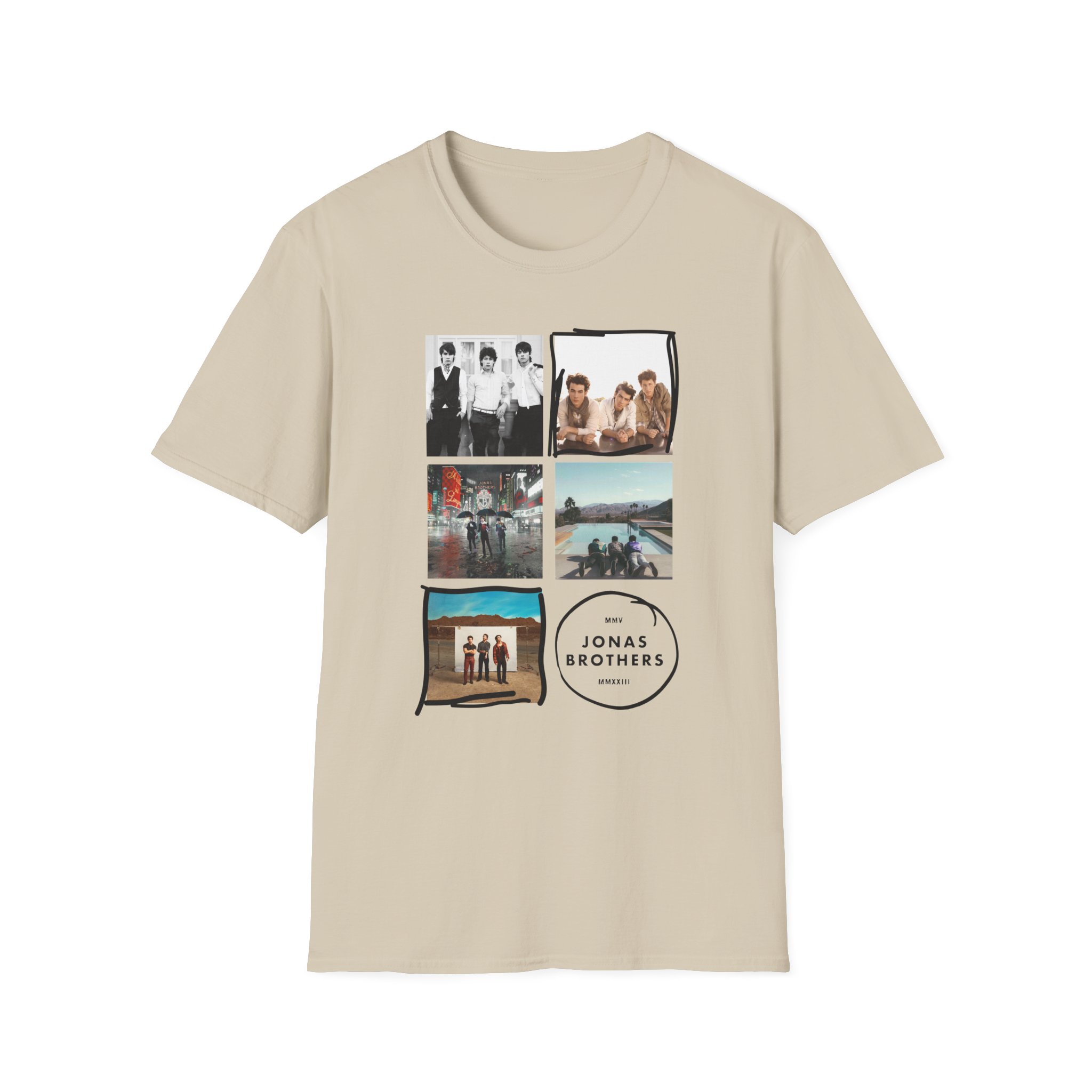 Jonas Brothers 5 Albums Unisex Softstyle T-Shirt
