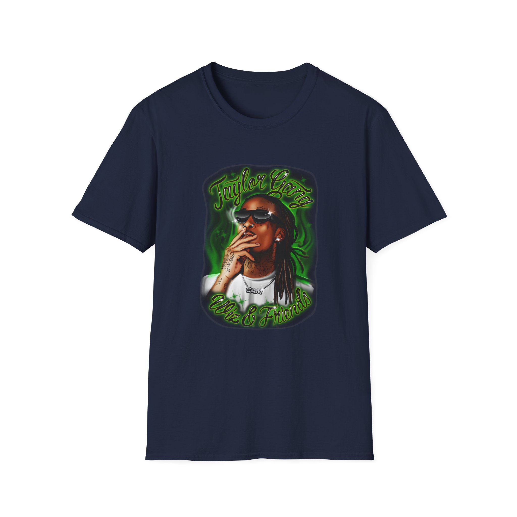 Wiz Khalifa Airbrush Unisex Softstyle T-Shirt