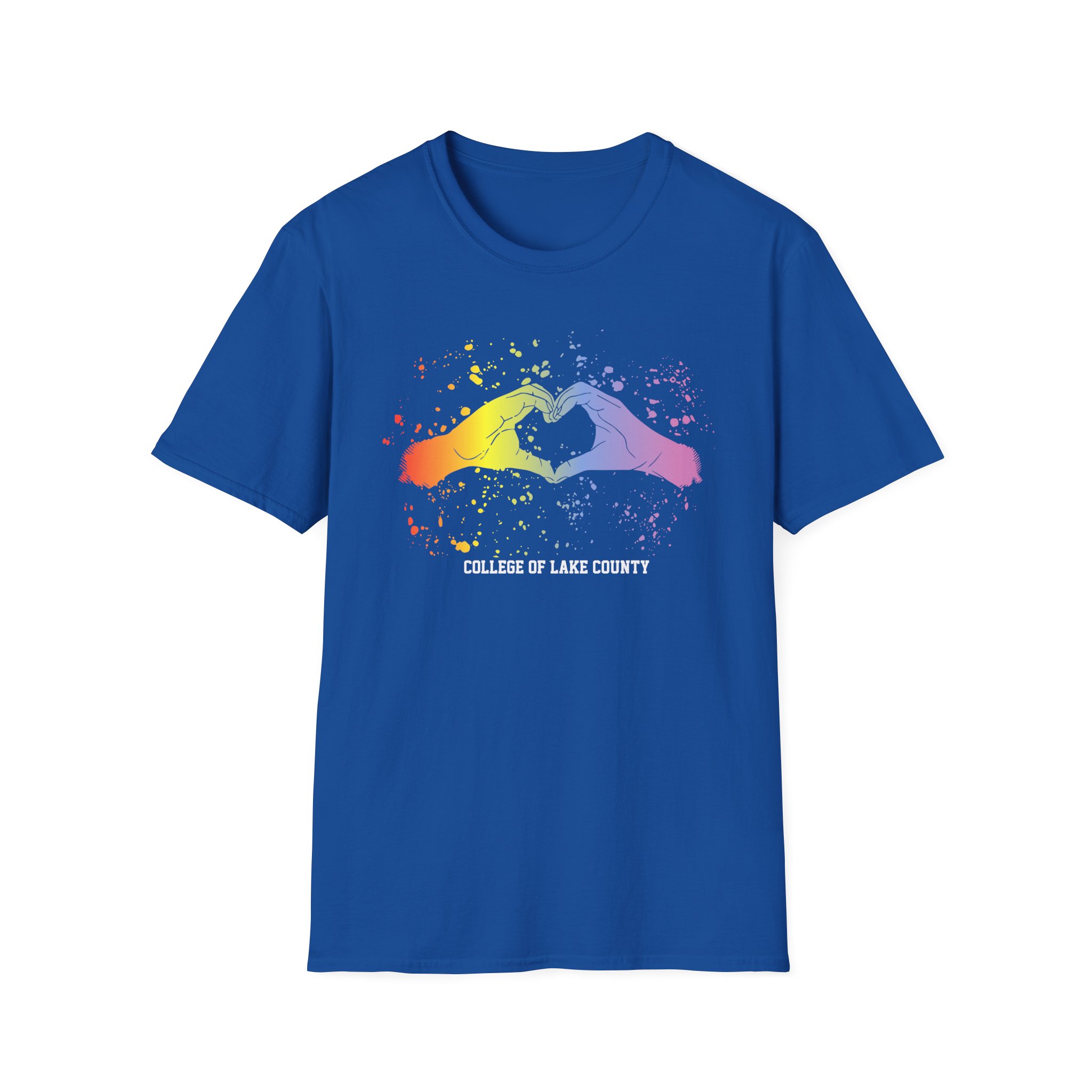 College Lake County Heart Hands Unisex Softstyle T-Shirt