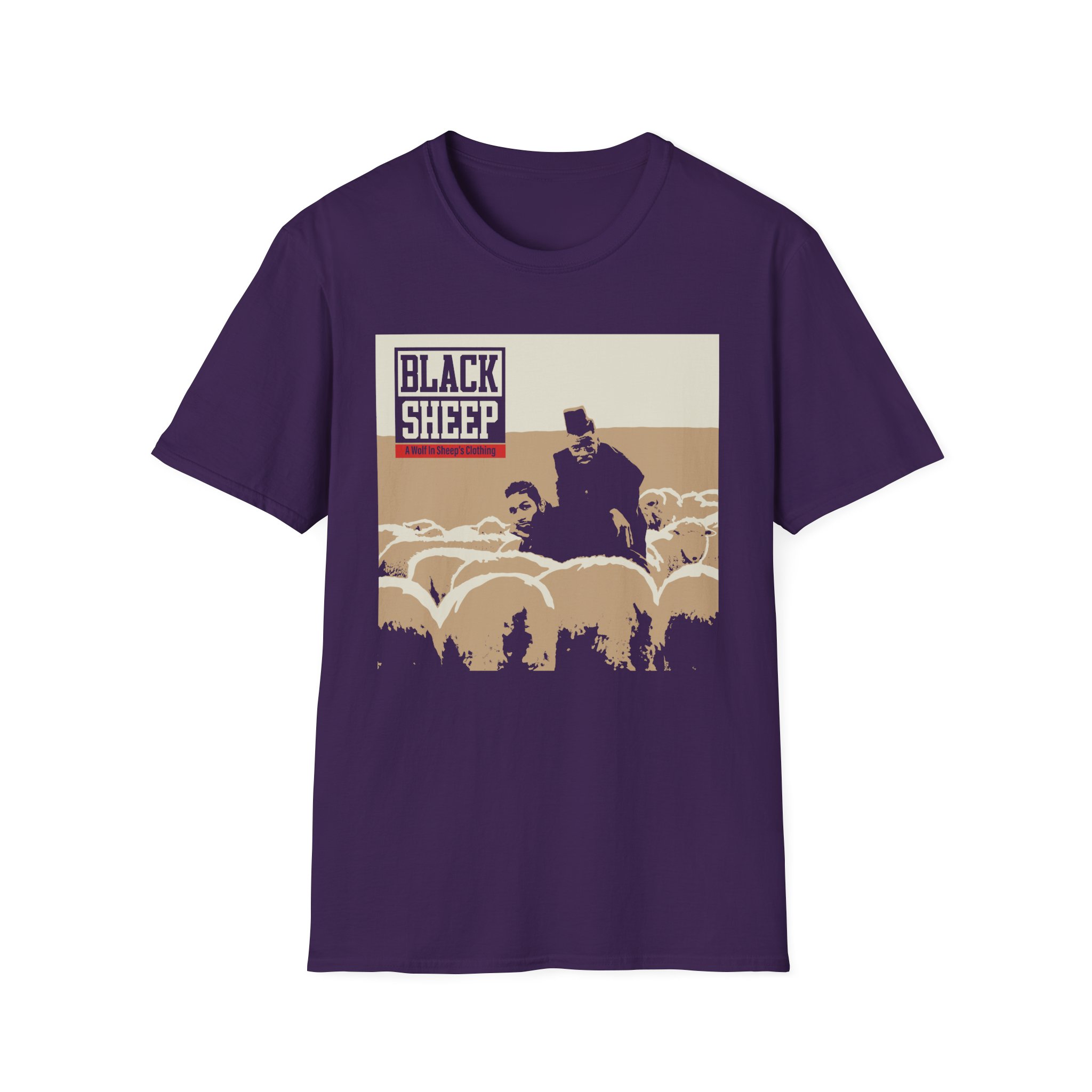 Black Sheep wolf Unisex Softstyle T-Shirt