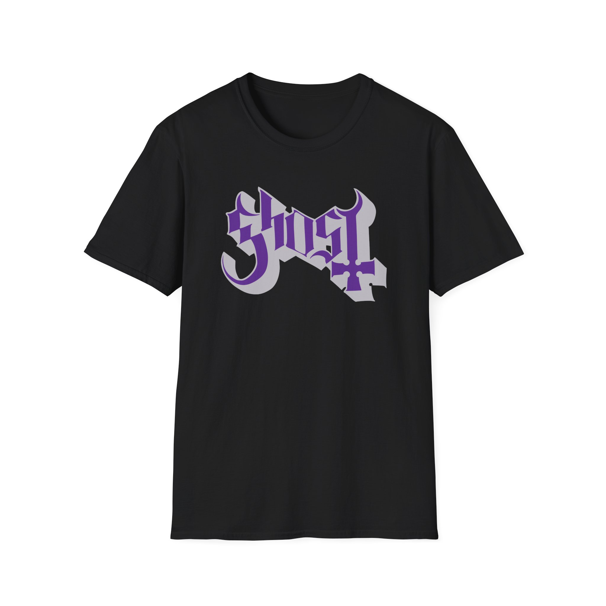 Ghost Band Chrome Purple Skeletá Unisex Softstyle T-Shirt
