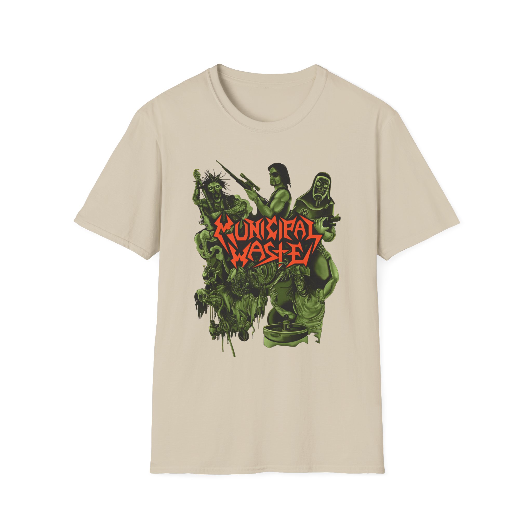 Municipal Waste Collage Logo Unisex Softstyle T-Shirt