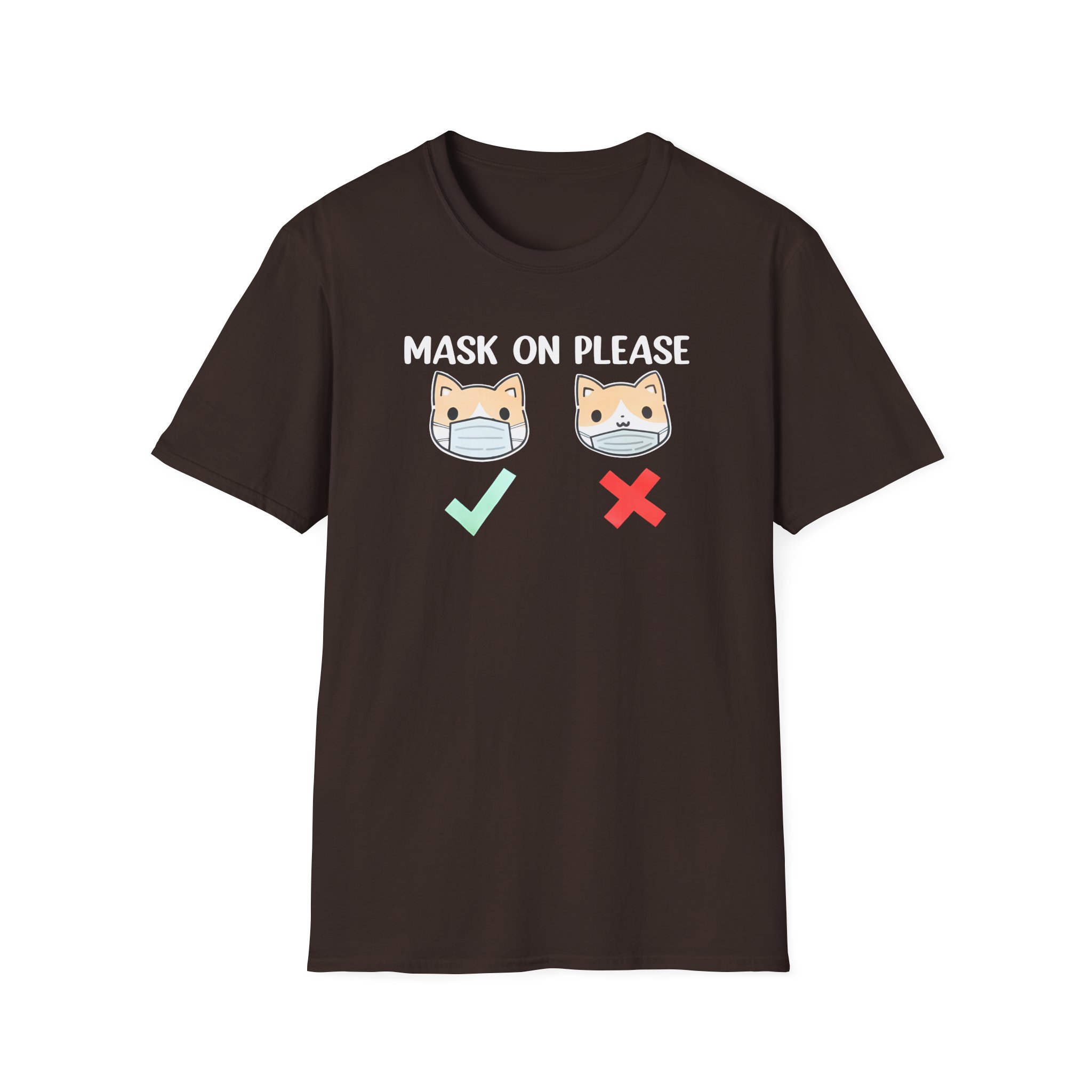 Masayoshi Mask on Please Unisex Softstyle T-Shirt