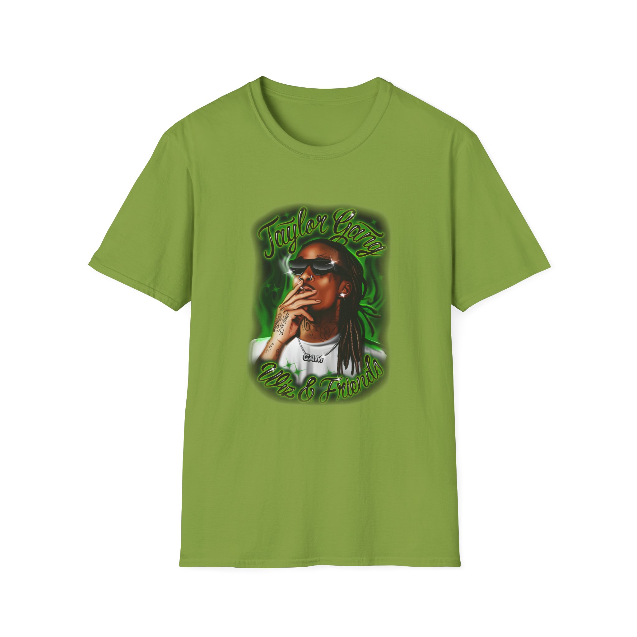 Wiz Khalifa Airbrush Unisex Softstyle T-Shirt