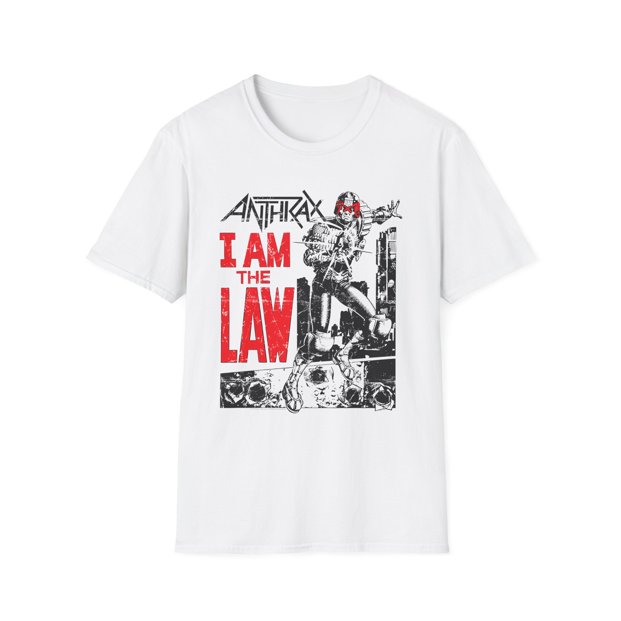 Anthrax I AM THE LAW Unisex Softstyle T-Shirt