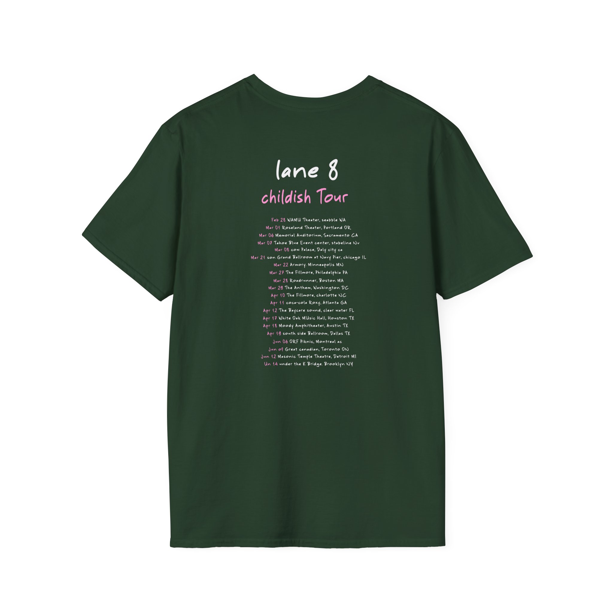 Lane 8 Childish Tour Unisex Softstyle T-Shirt