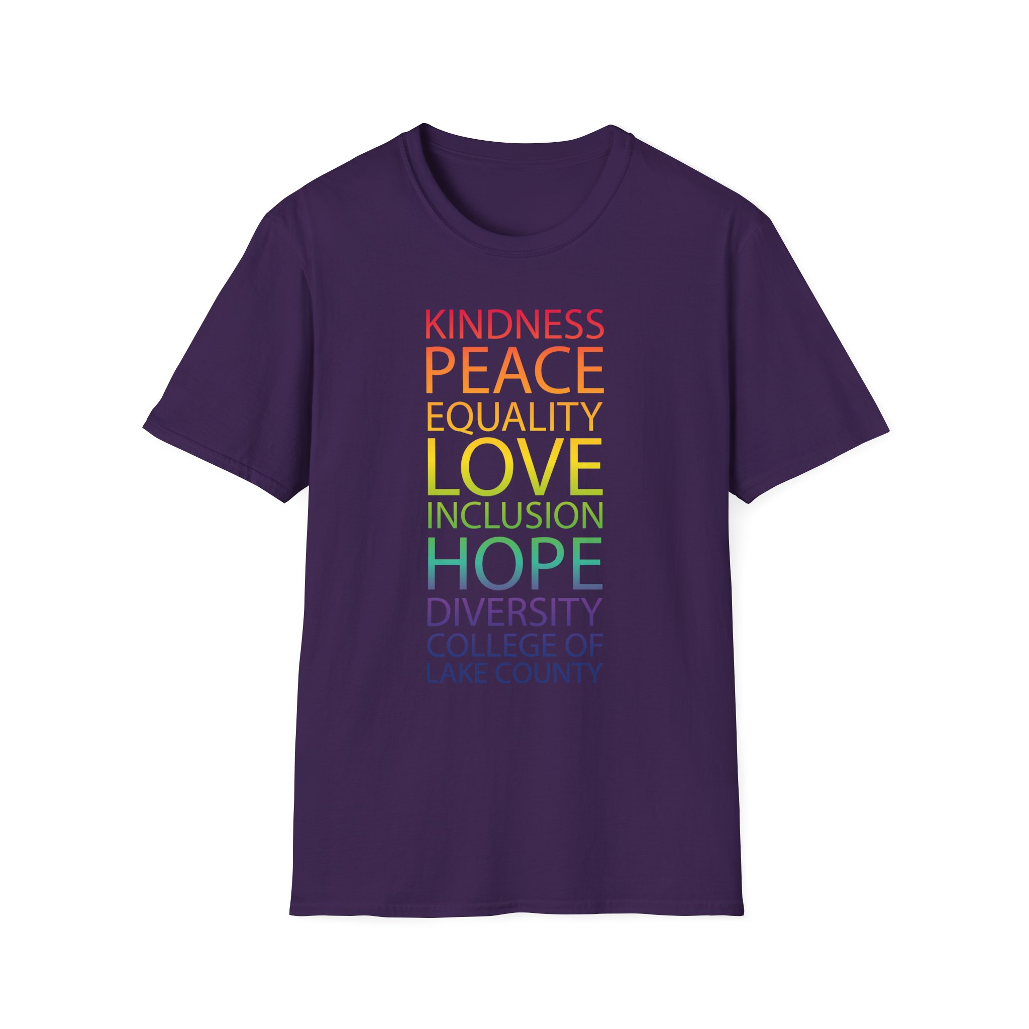 College Lake County Rainbow Equality Unisex Softstyle T-Shirt
